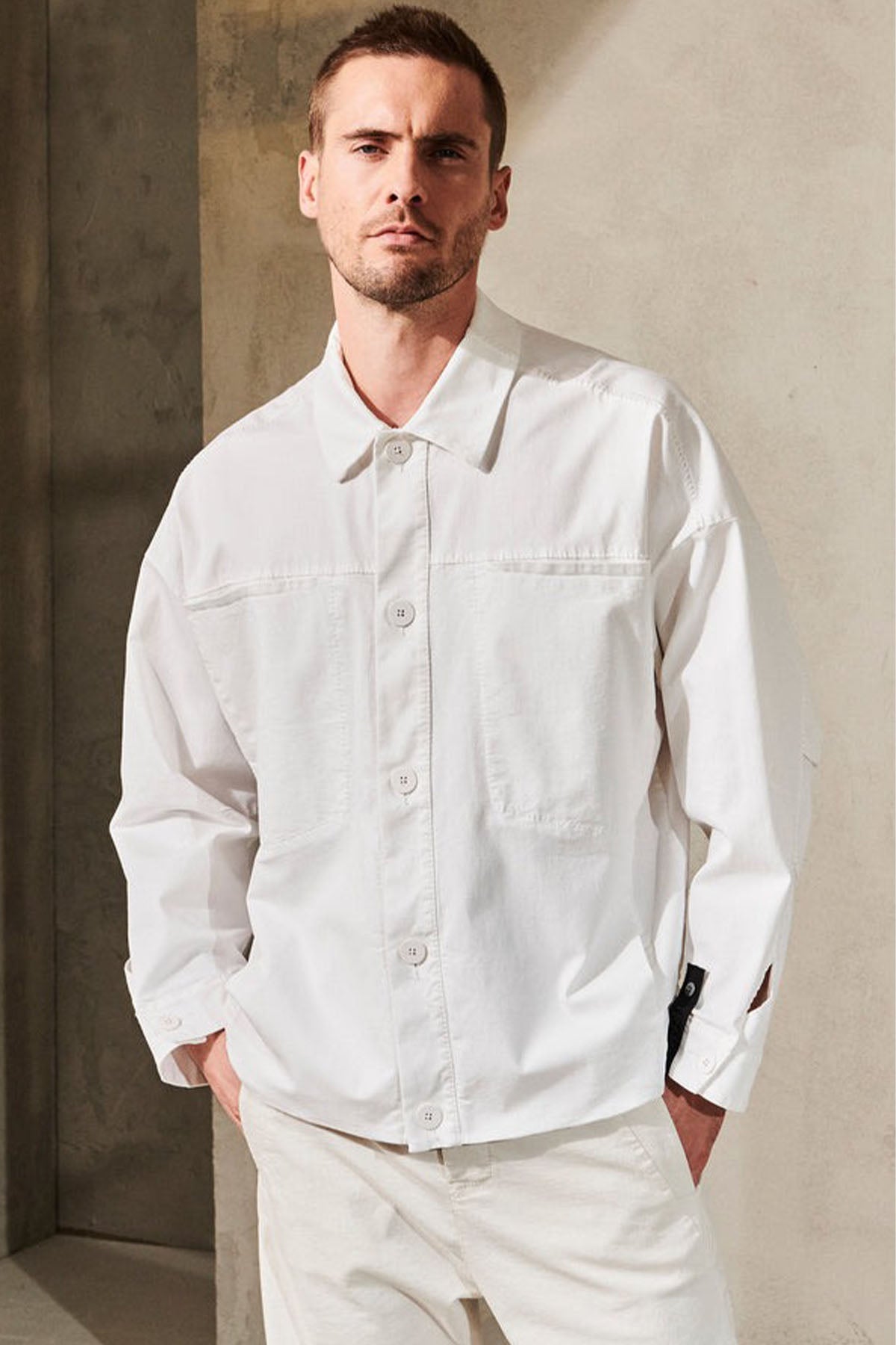 Transit Cep Detaylı Geniş Kesim Gömlek Ceket