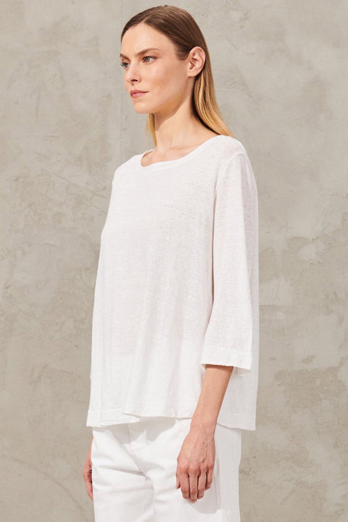 Transit Geniş Kesim Keten T-shirt