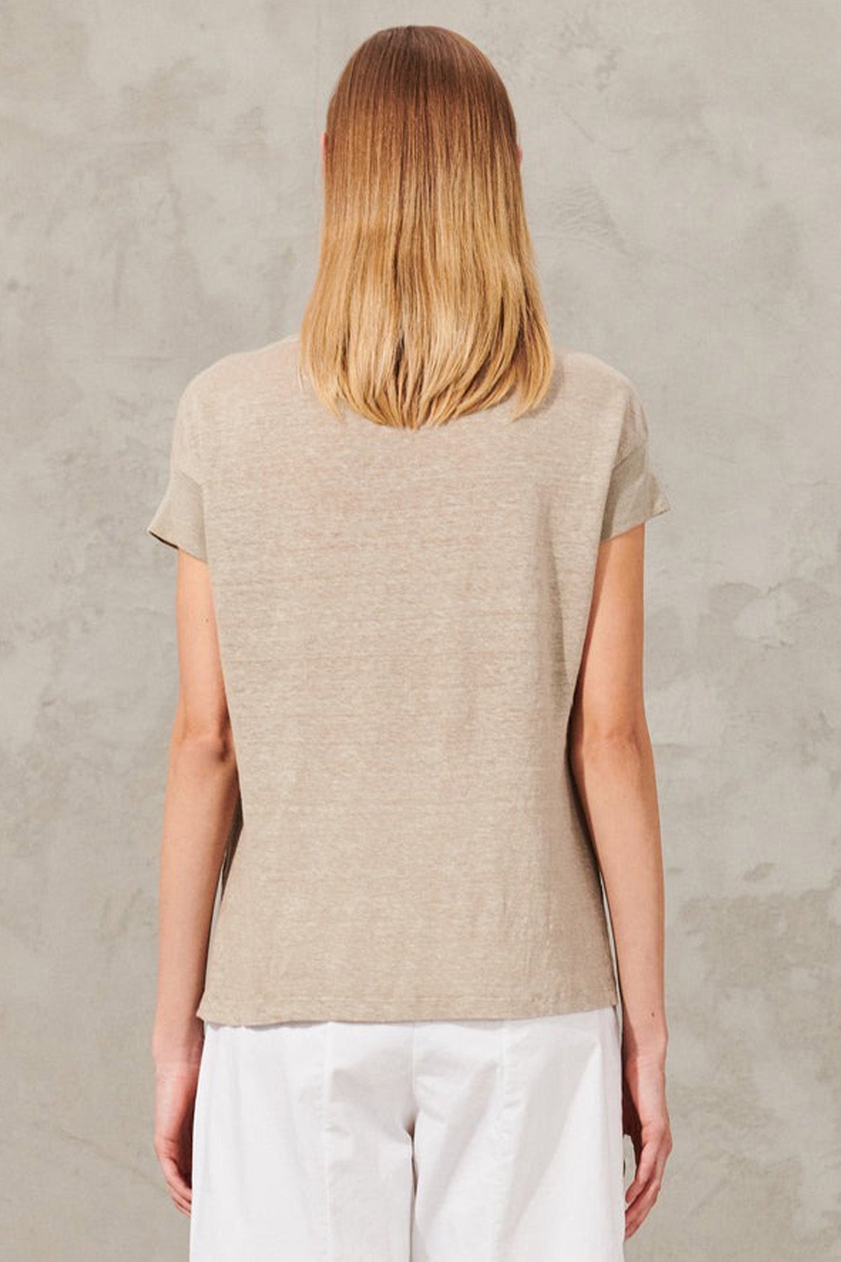 Transit V Yaka Keten T-shirt