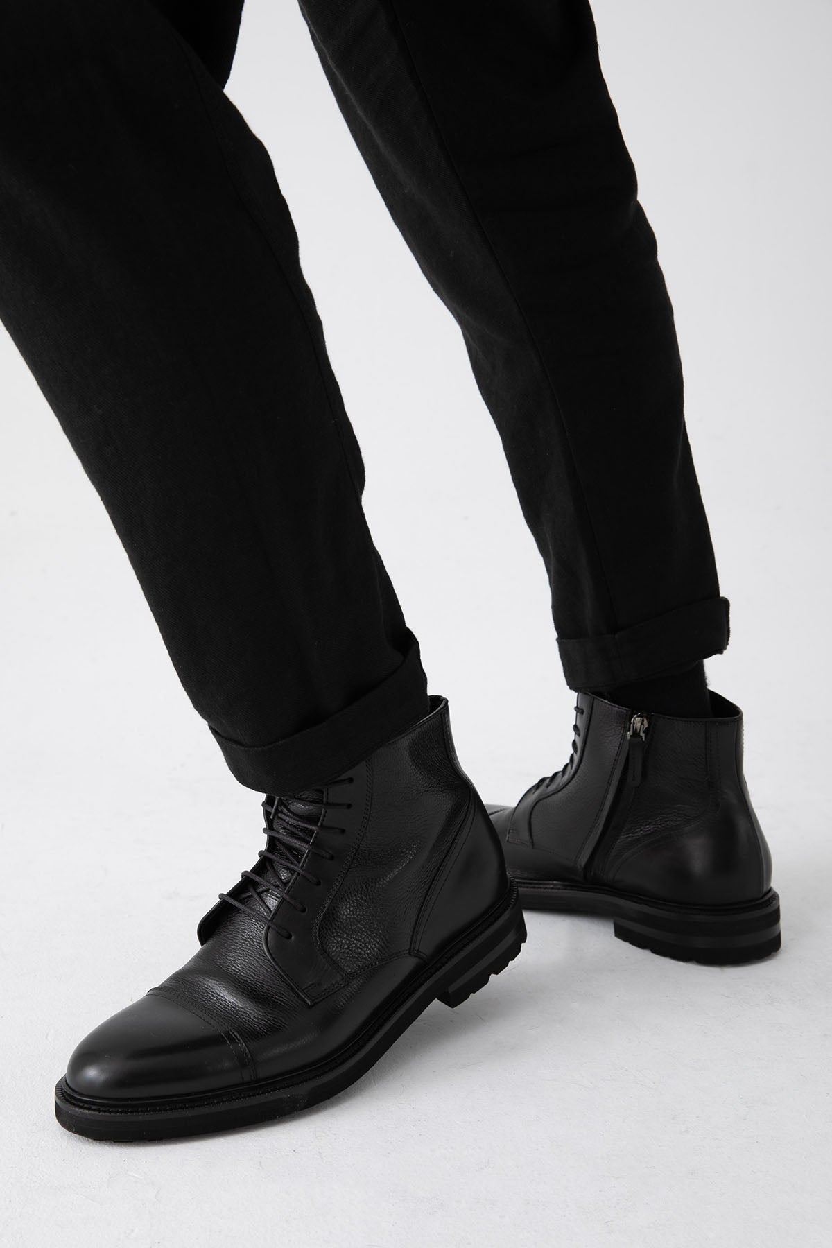 Henderson Vibram Vi-Lite Taban Yandan Fermuarlı Deri Bot-Libas Trendy Fashion Store