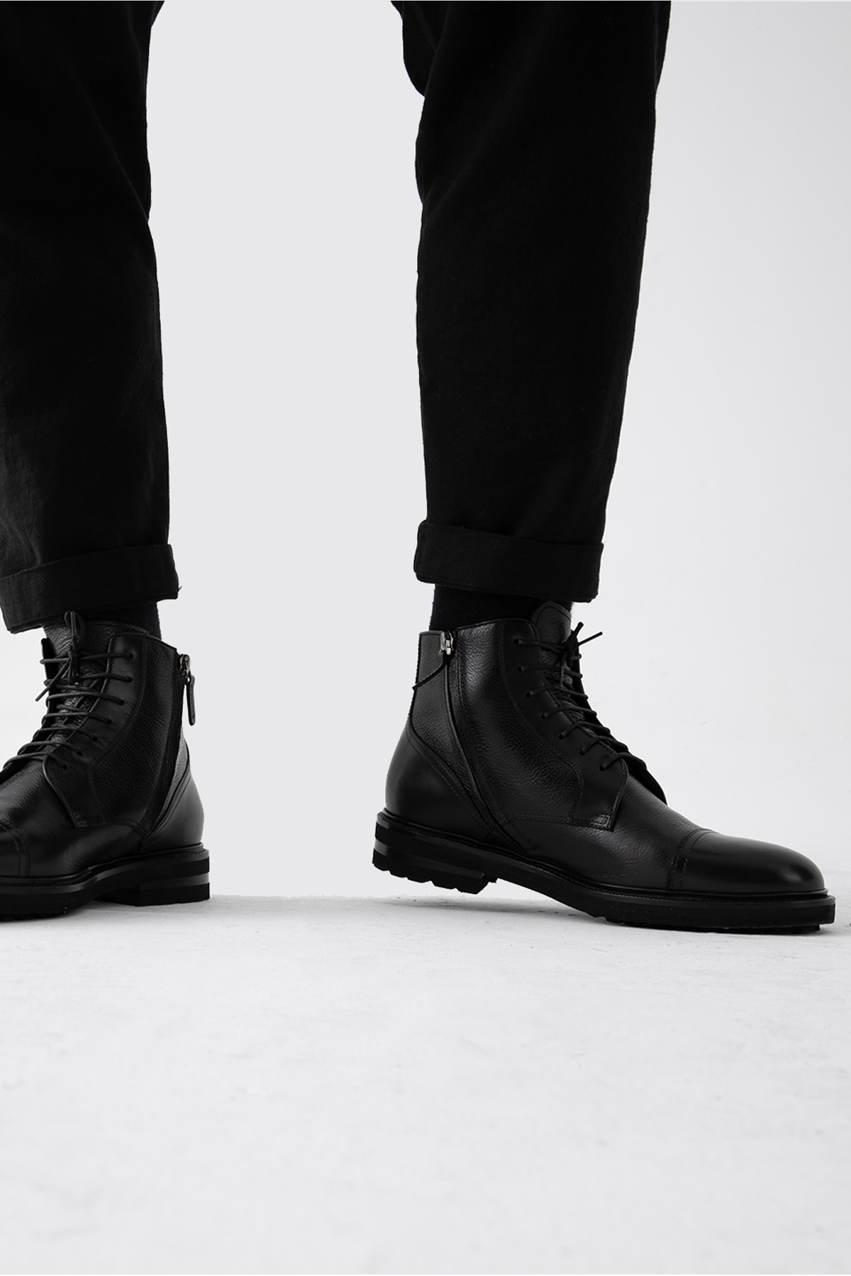 Henderson Vibram Vi-Lite Taban Yandan Fermuarlı Deri Bot-Libas Trendy Fashion Store