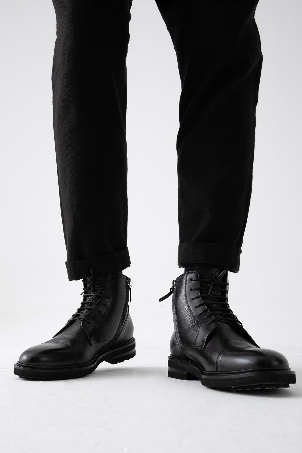 Henderson Vibram Vi-Lite Taban Yandan Fermuarlı Deri Bot-Libas Trendy Fashion Store