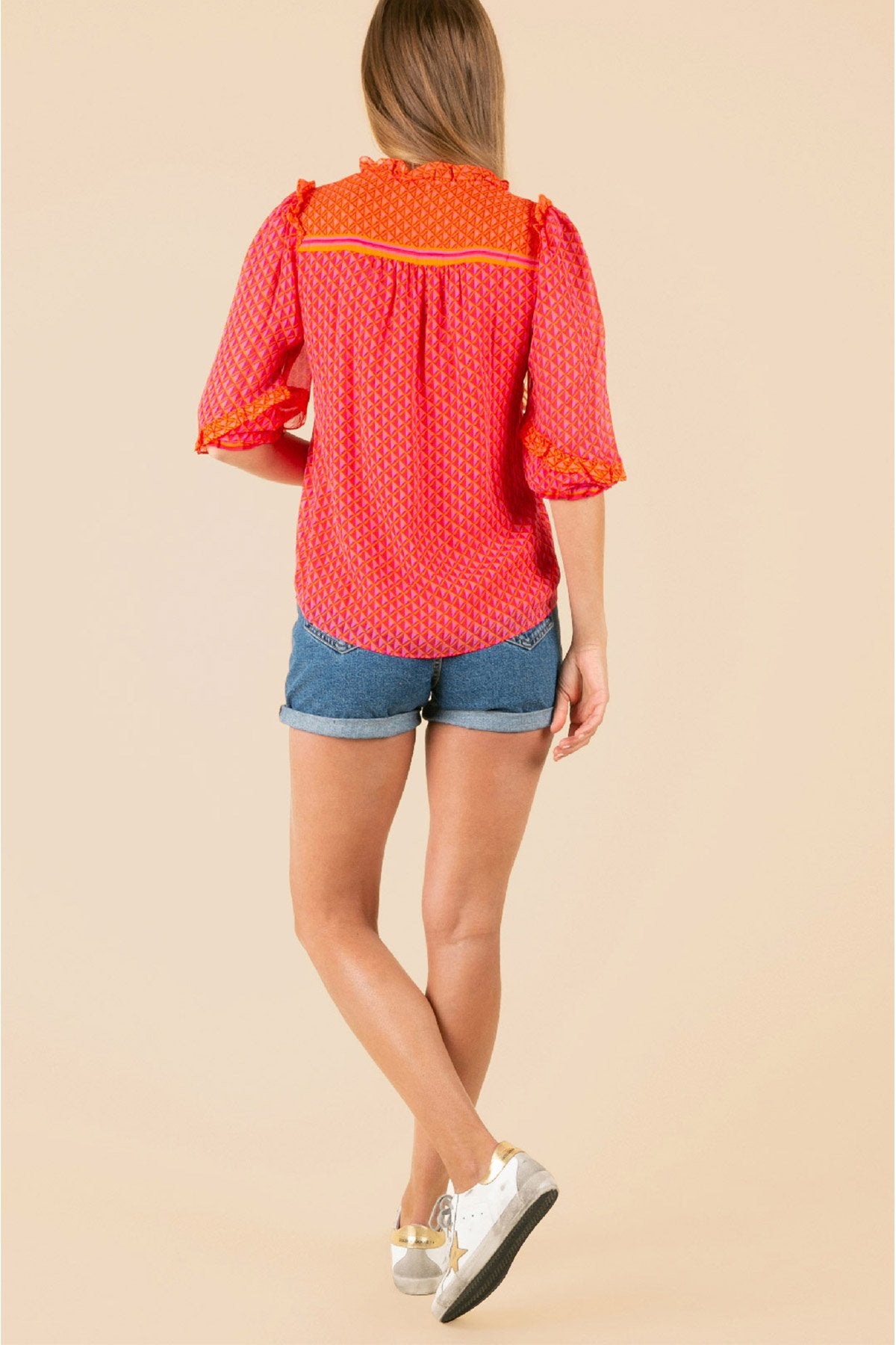 Hale Bob Fırfırlı V Yaka Bluz-Libas Trendy Fashion Store