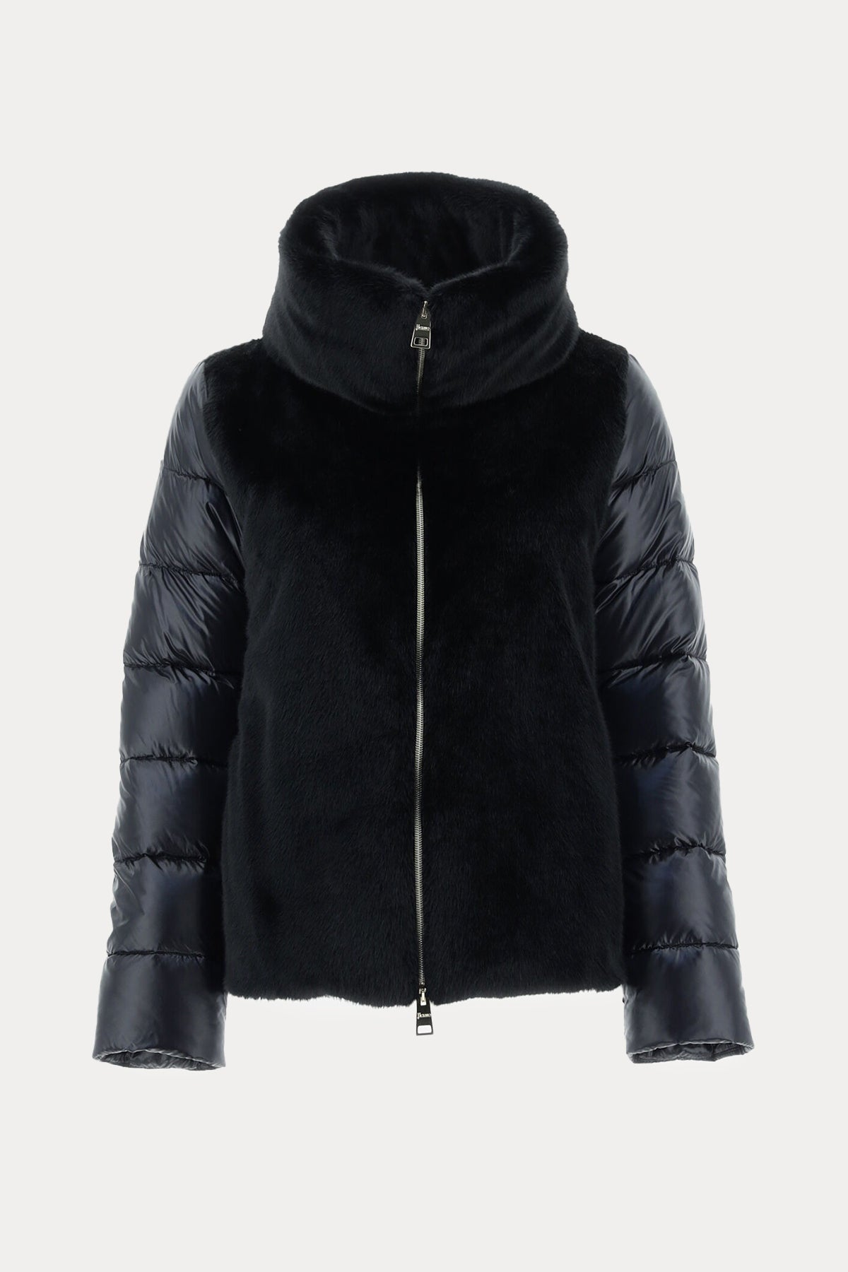 Herno Dik Yaka Peluş Puffer Mont-Libas Trendy Fashion Store