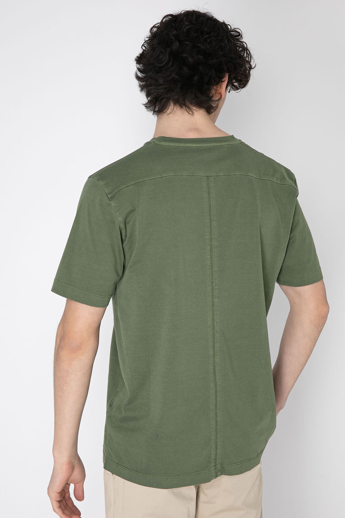 Manifattura Yuvarlak Yaka Sırtta Roba Detaylı T-shirt