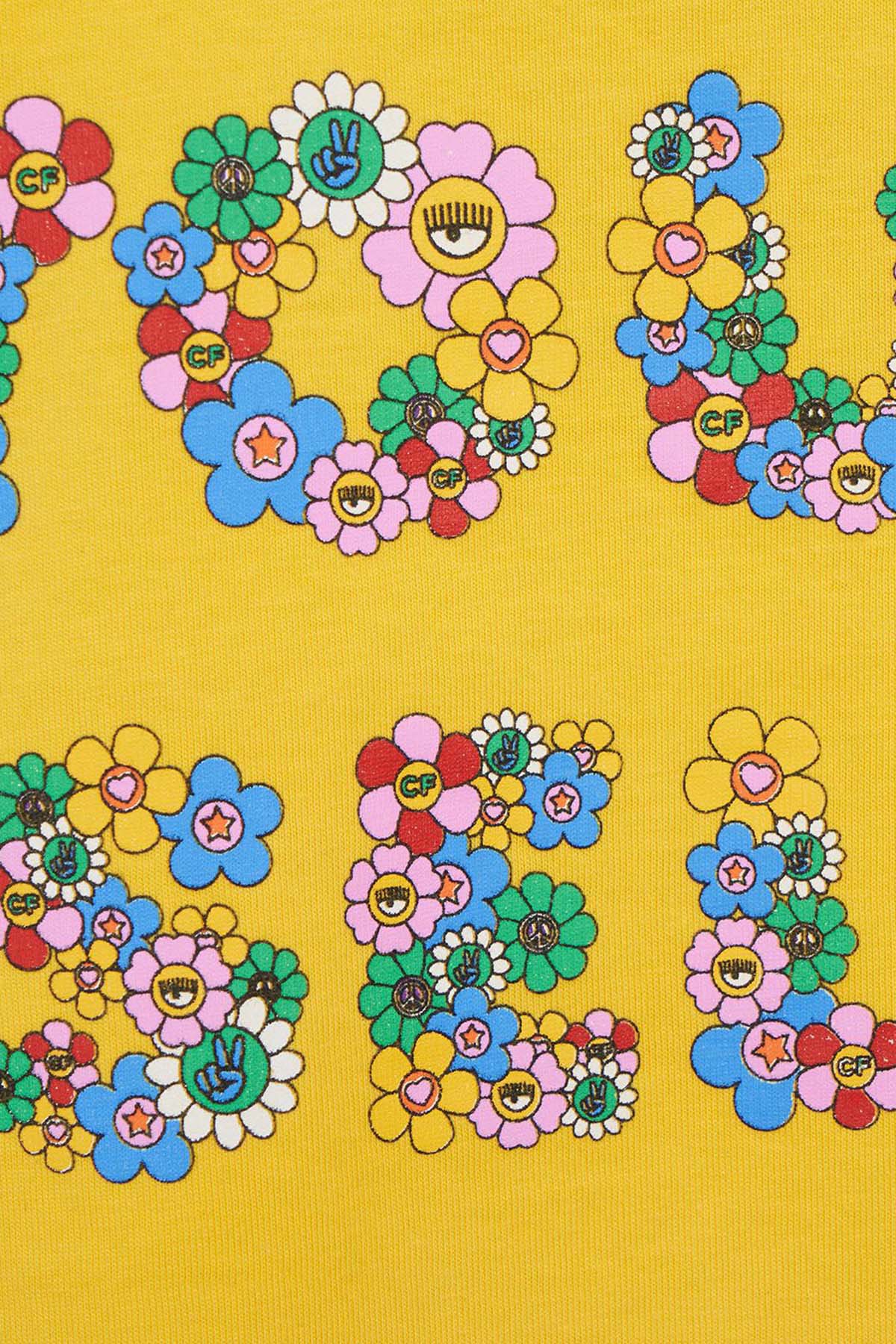 Chiara Ferragni Yuvarlak Yaka Yazılı T-shirt