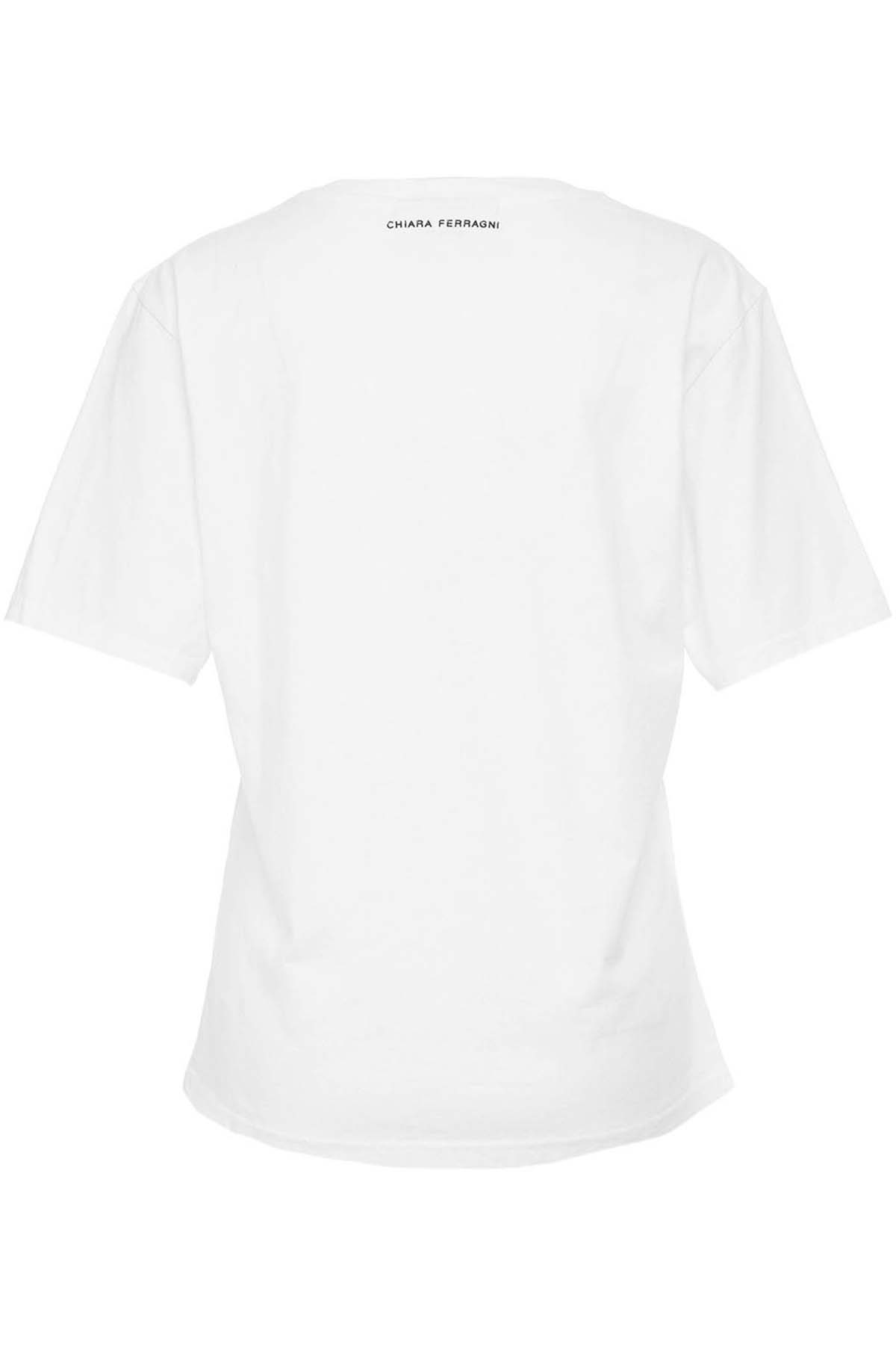 Chiara Ferragni Yuvarlak Yaka Yazılı T-shirt