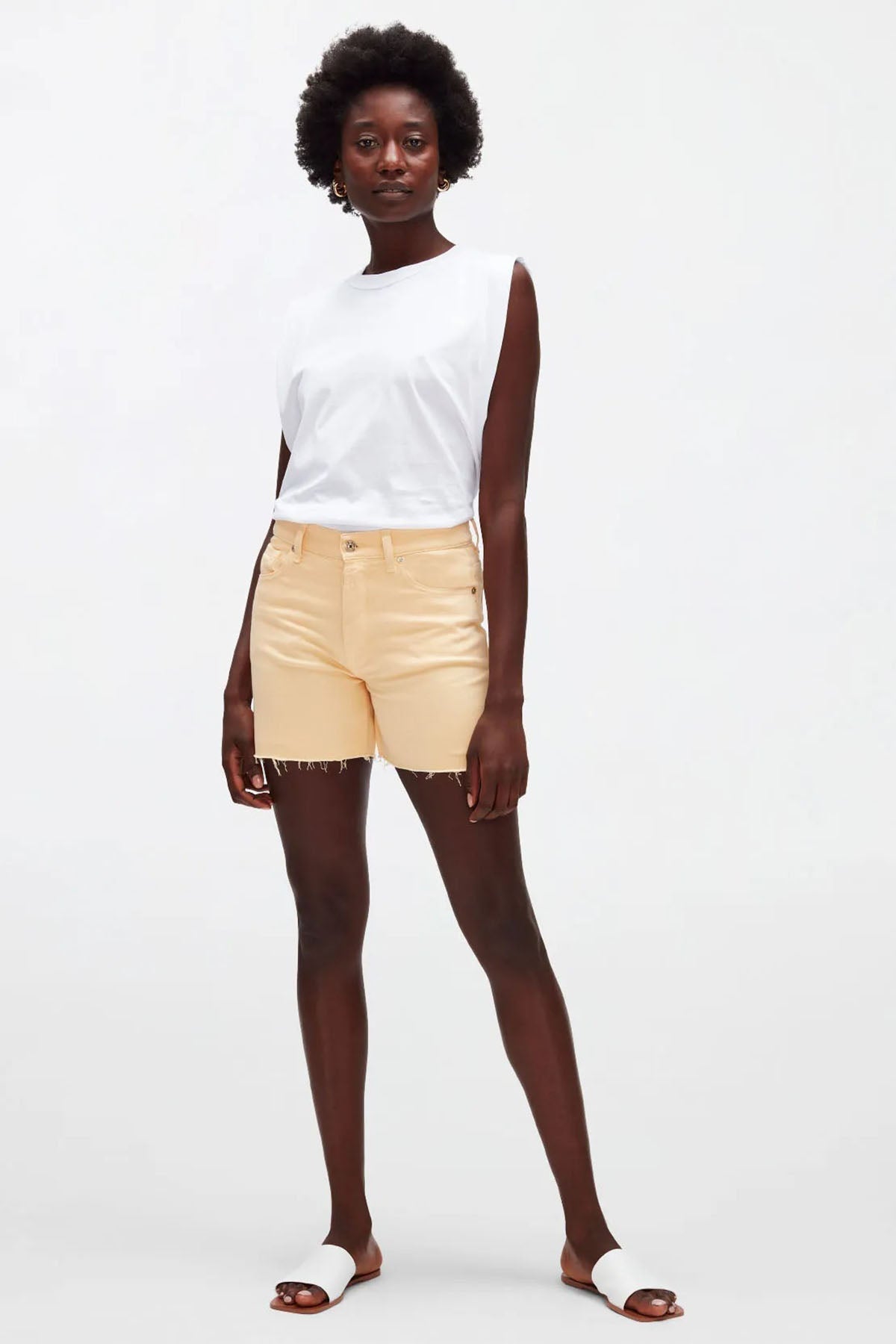 7 For All Mankind Billie Yüksek Bel Jean Streç Şort