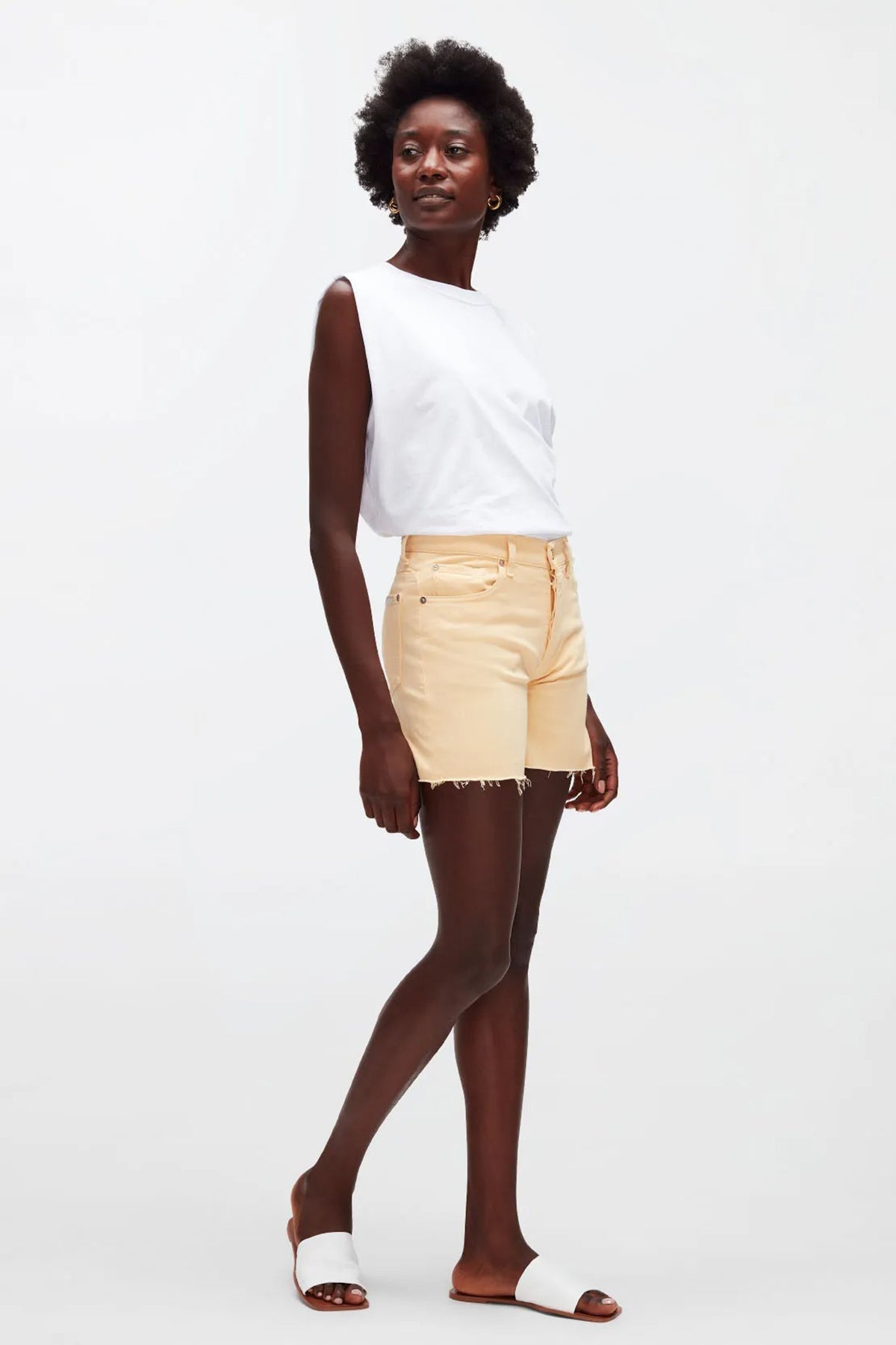 7 For All Mankind Billie Yüksek Bel Jean Streç Şort