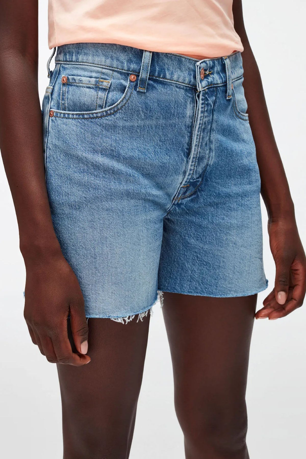 7 For All Mankind Billie Yüksek Bel Jean Streç Şort