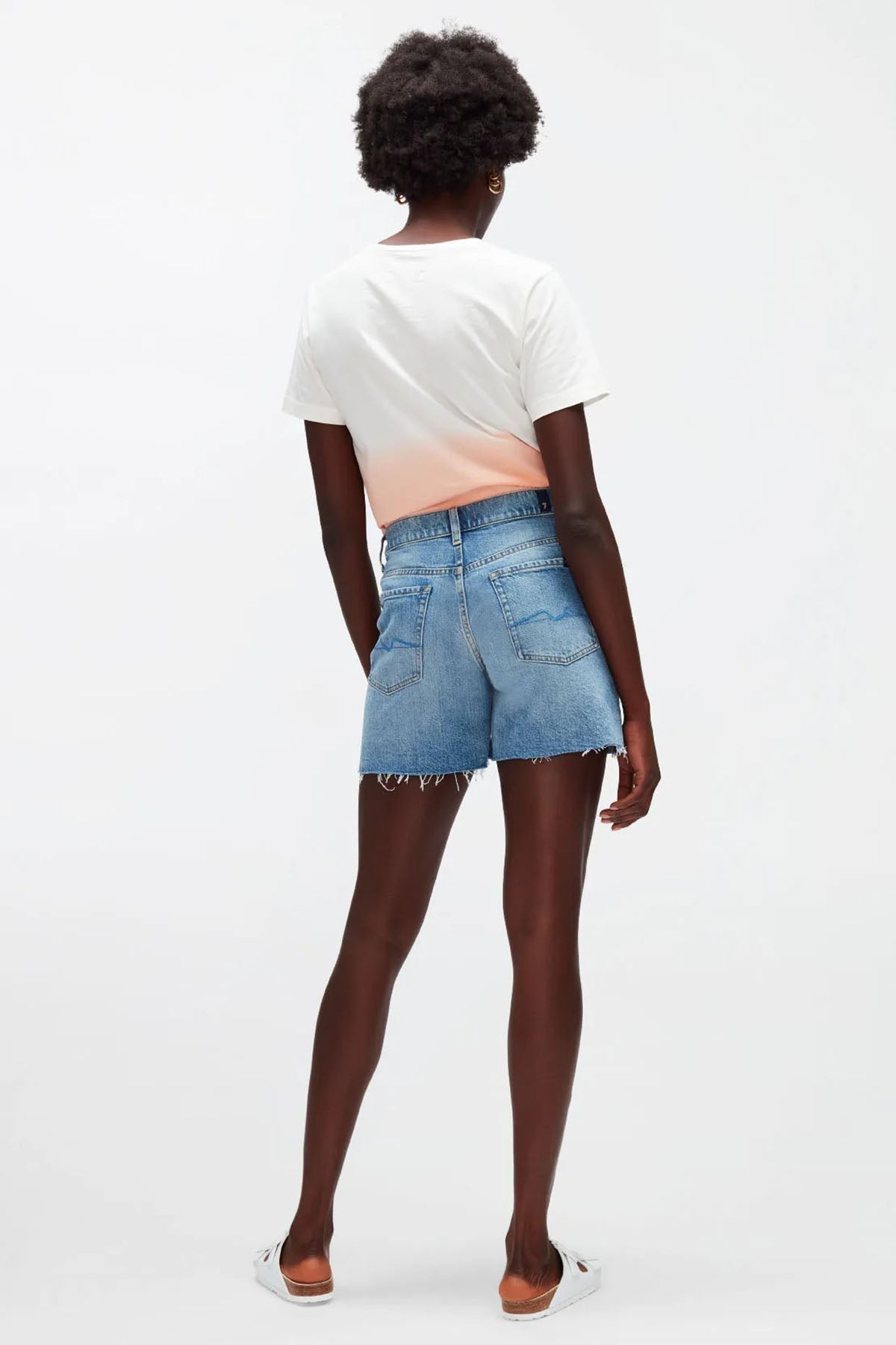 7 For All Mankind Billie Yüksek Bel Jean Streç Şort