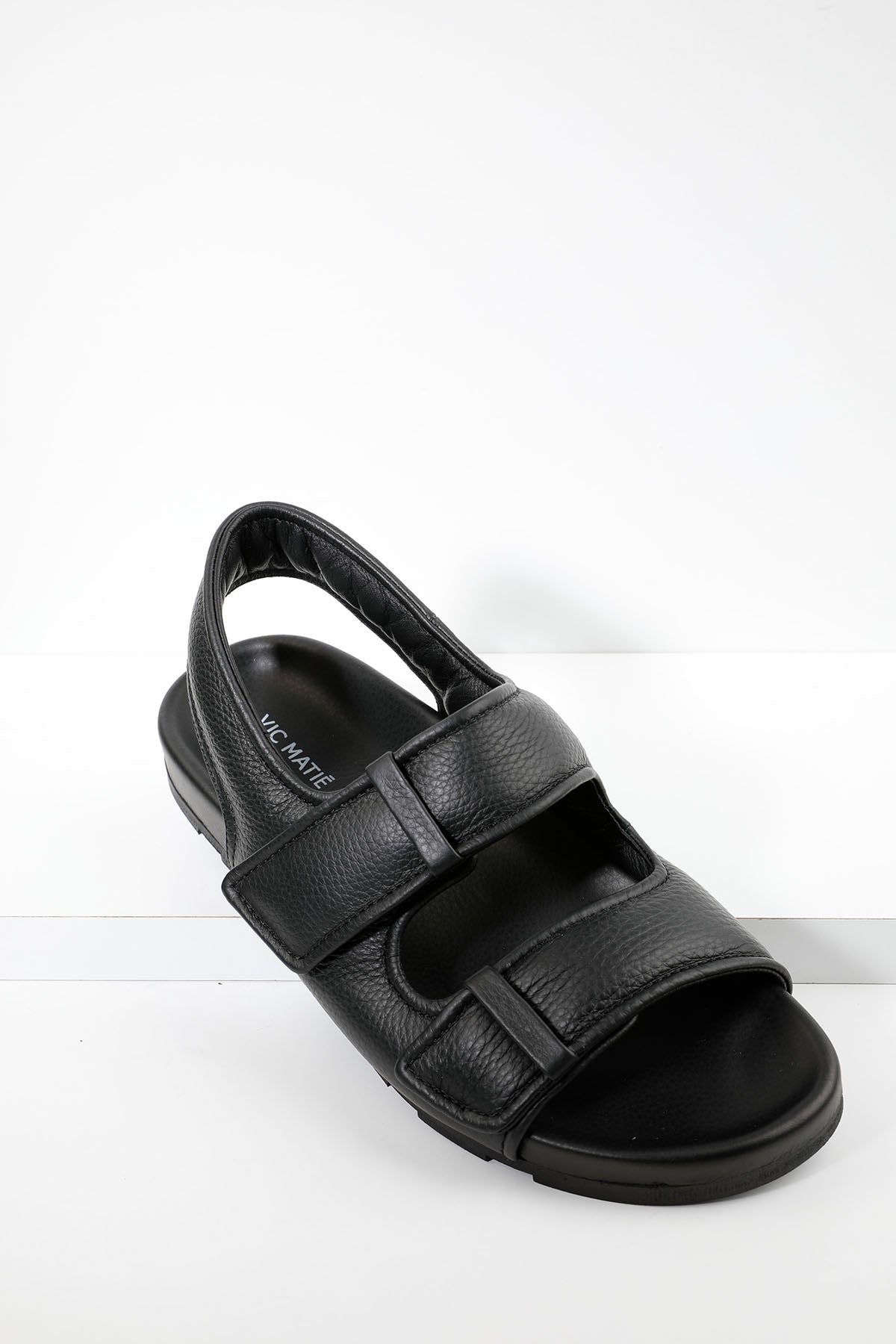 Vic Matie Cırt Cırt Bantlı Deri Sandalet