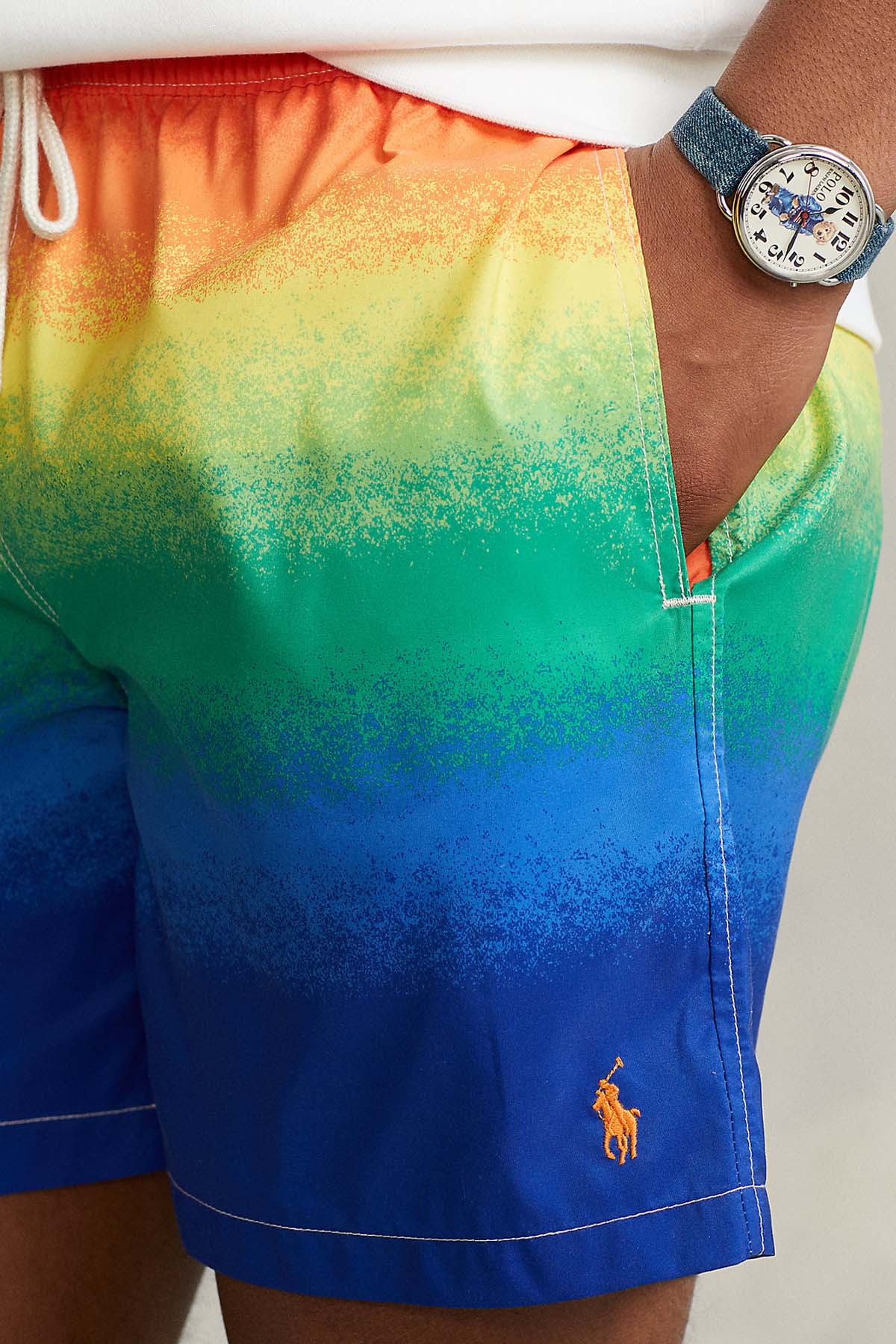 Polo Ralph Lauren Beli Lastikli Renkli Şort Mayo