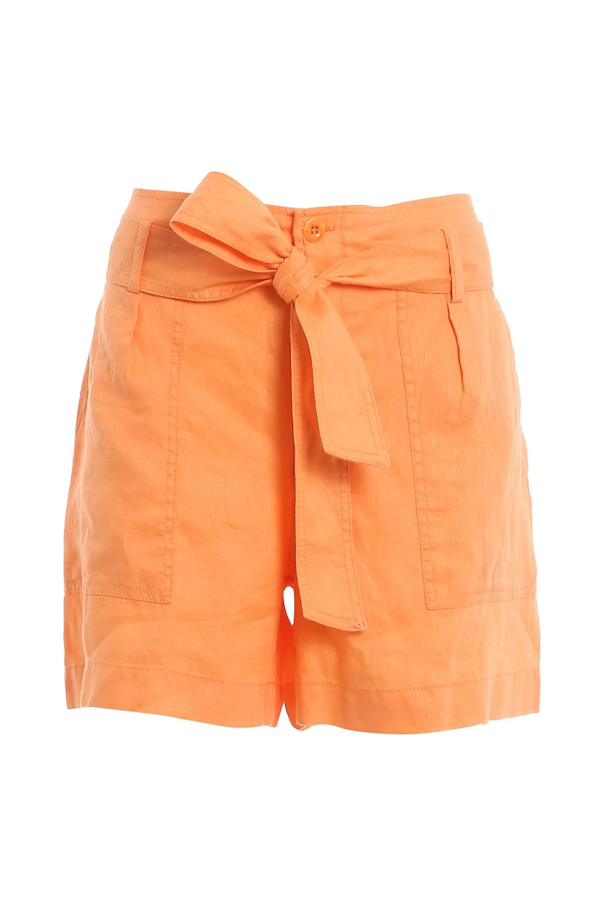 Polo Ralph Lauren Belden Kuşaklı Yüksek Bel Keten Şort