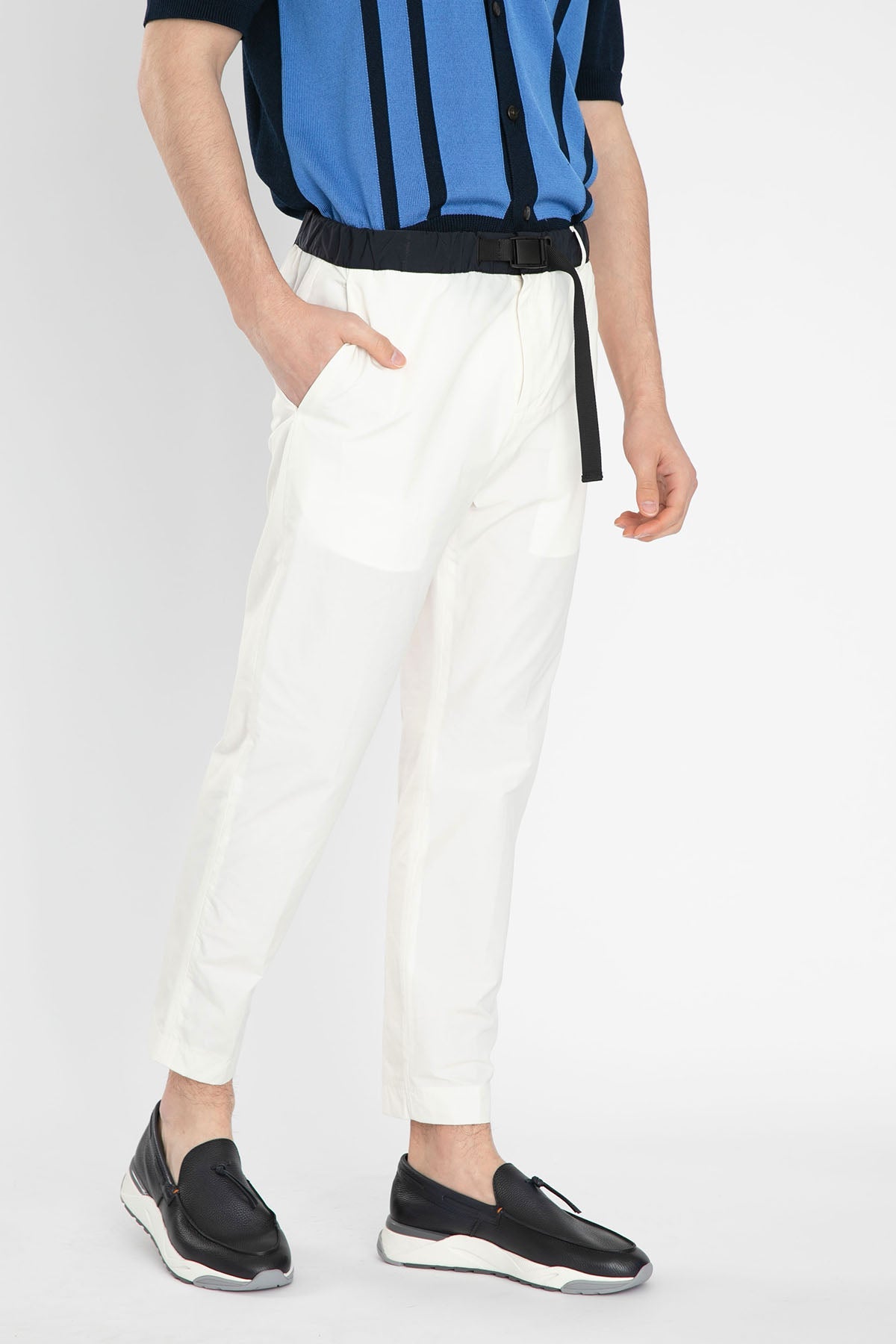 Pantaloni Torino Zeta Beli Lastikli Pantolon