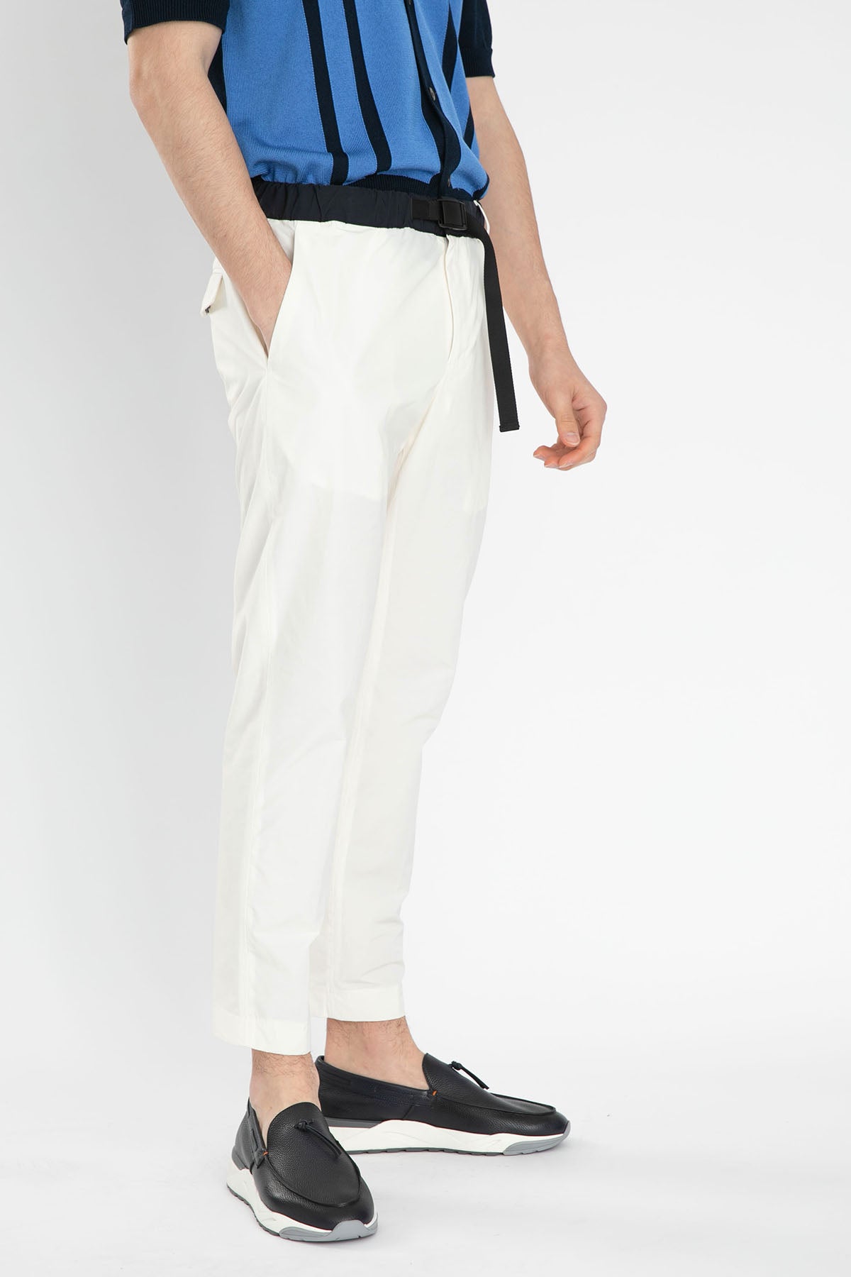 Pantaloni Torino Zeta Beli Lastikli Pantolon