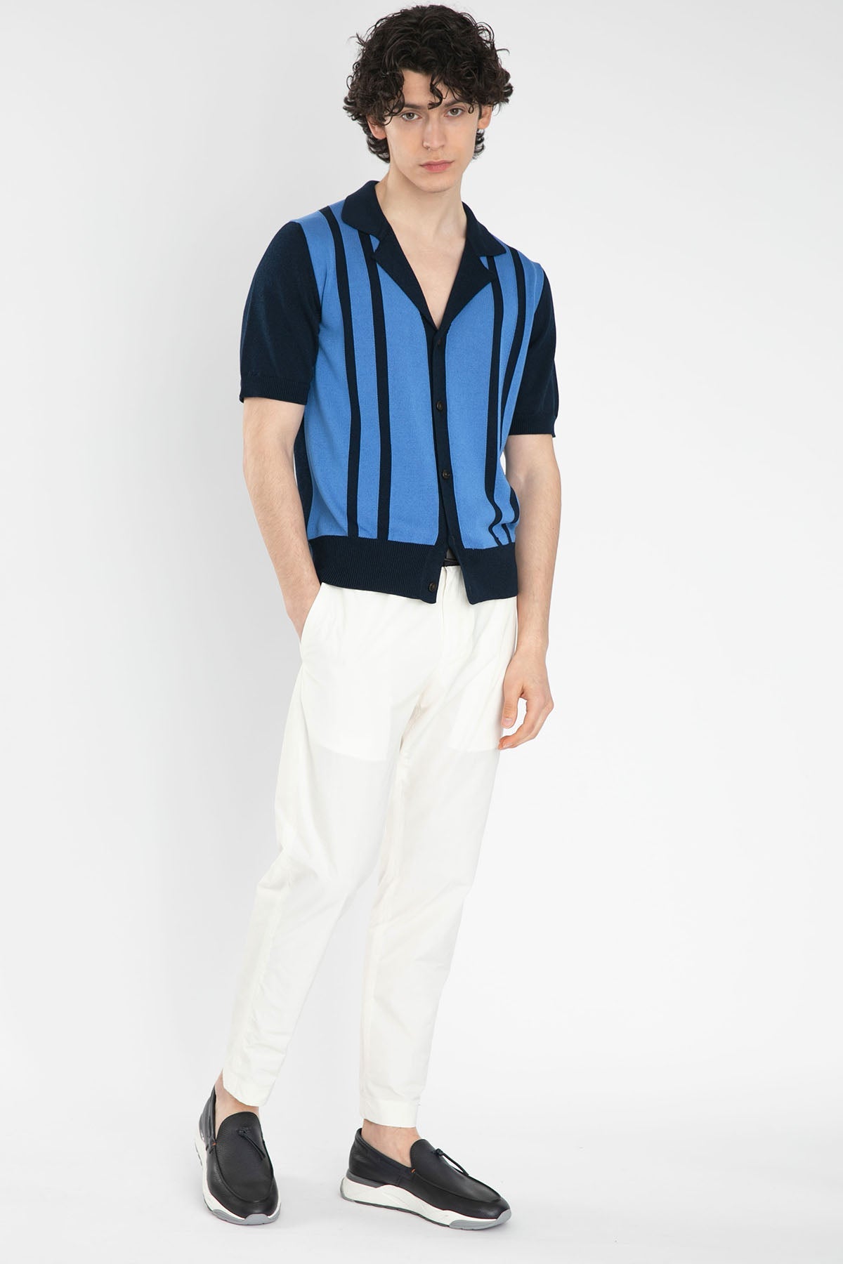 Pantaloni Torino Zeta Beli Lastikli Pantolon