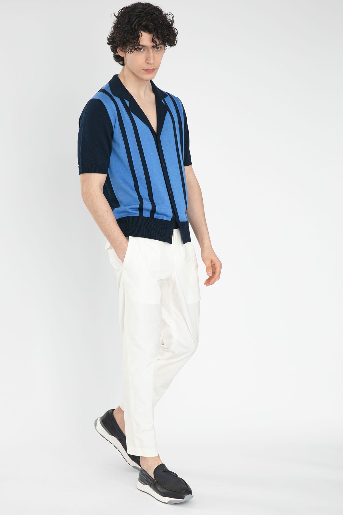 Pantaloni Torino Zeta Beli Lastikli Pantolon