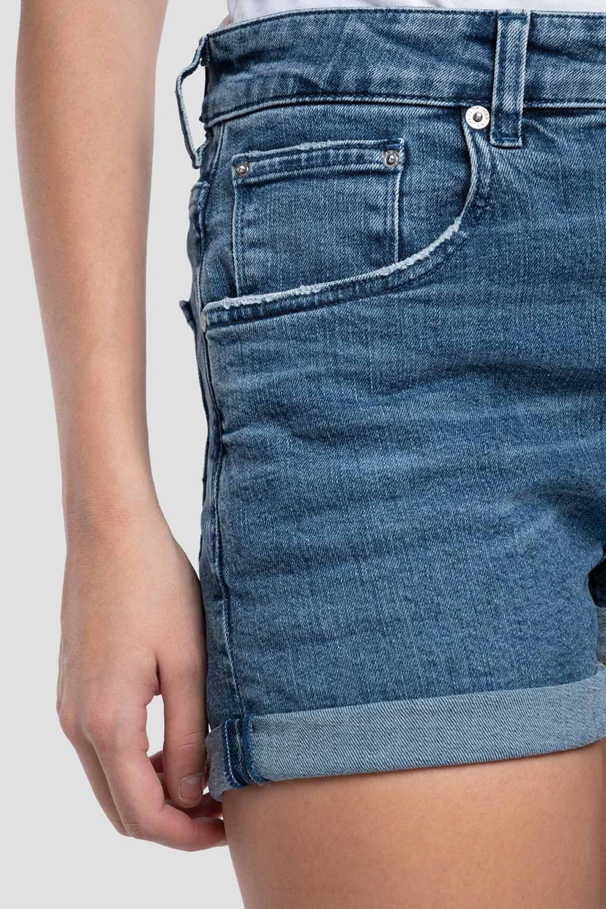 Replay Anyta Baggy Fit Jean Şort