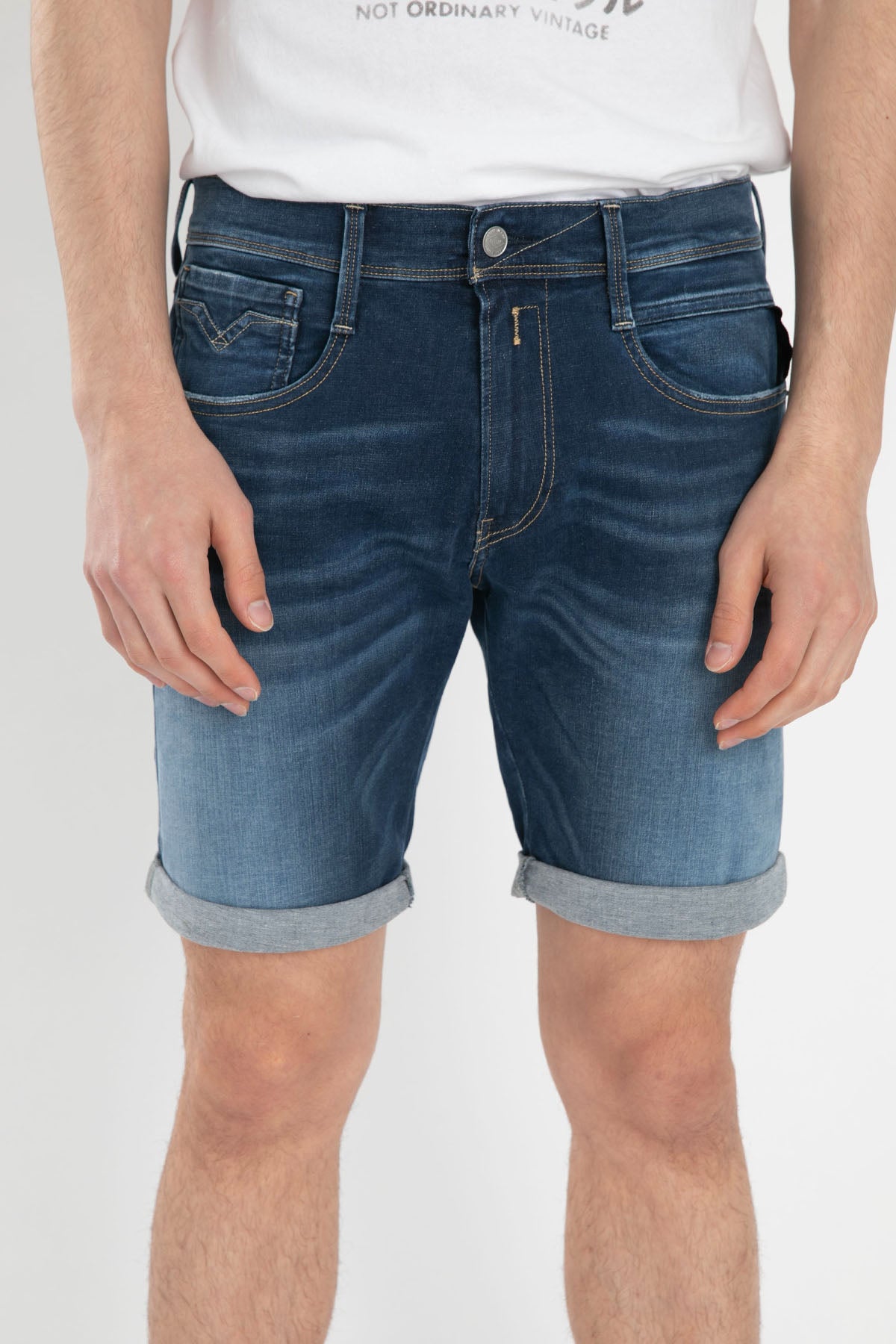 Replay Hyperflex X-Lite Re-Used Anbass Slim Fit Jean Şort