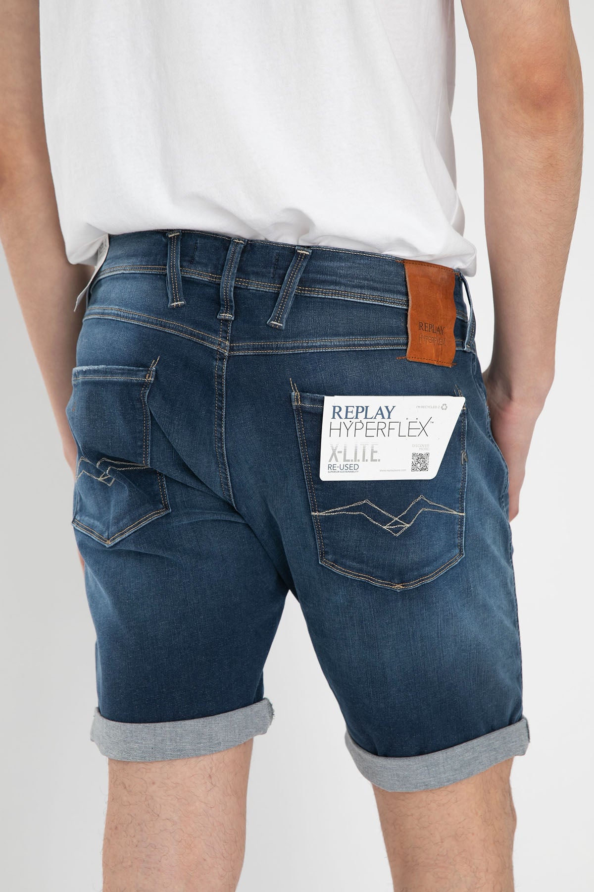 Replay Hyperflex X-Lite Re-Used Anbass Slim Fit Jean Şort