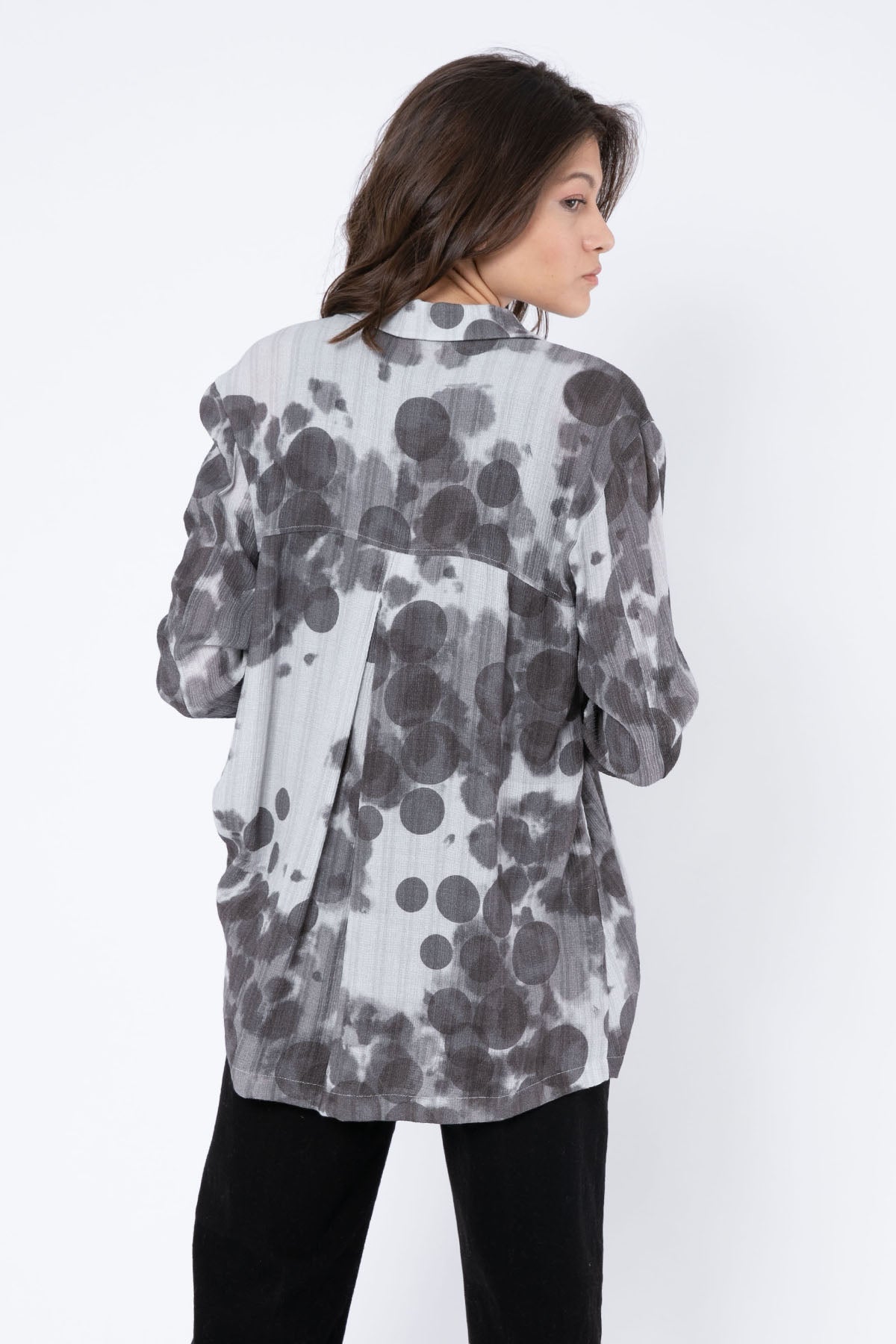 Transit Cep Detaylı Desenli Gömlek