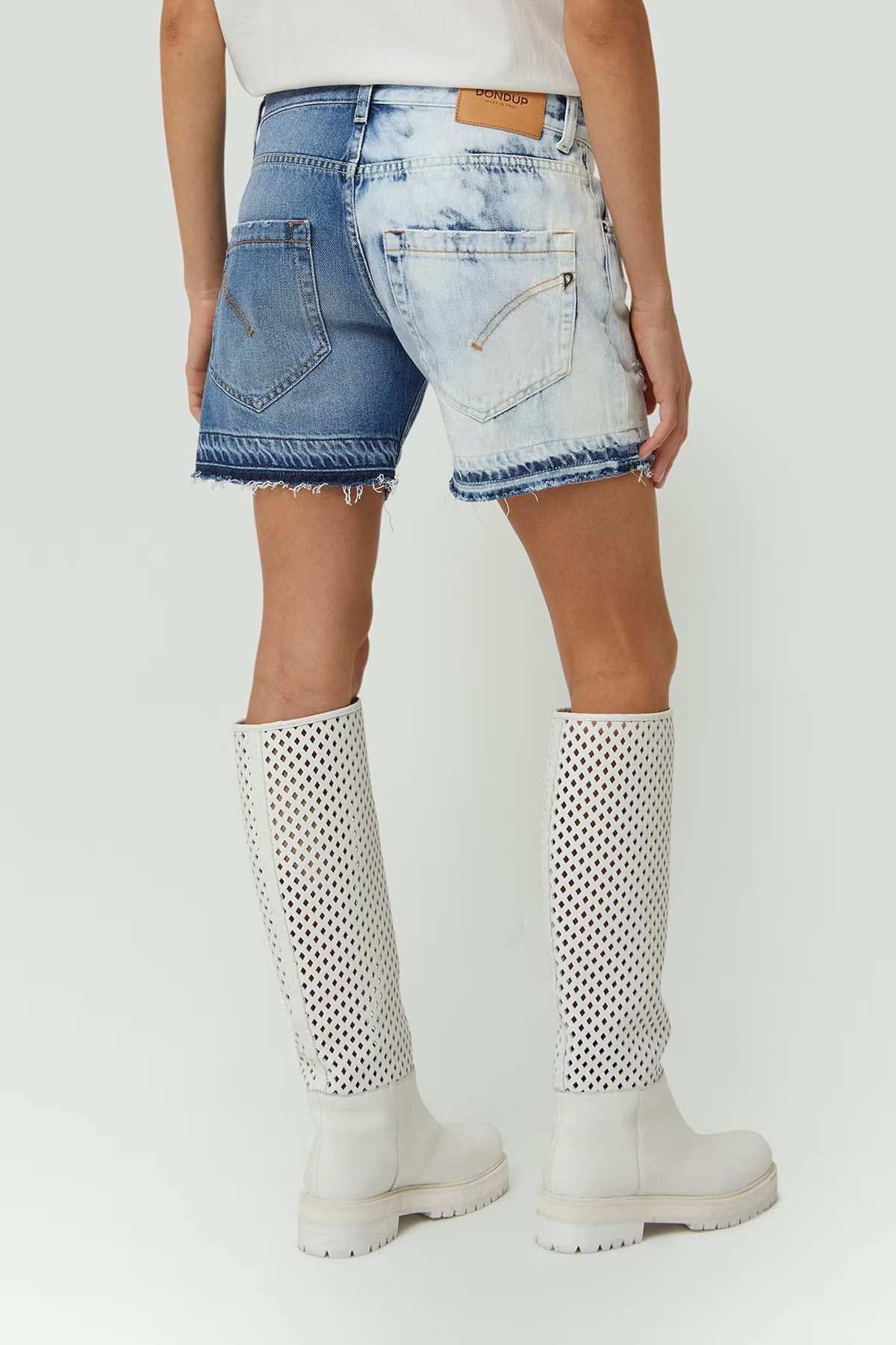 Dondup Gea Düşük Bel Çift Renk Jean Şort