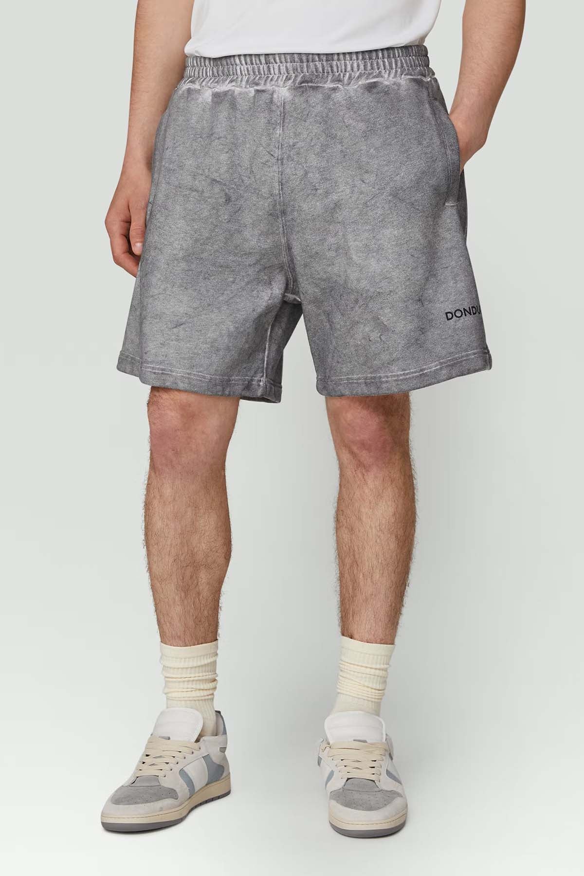 Dondup Beli Lastikli Yıkamalı Penye Şort