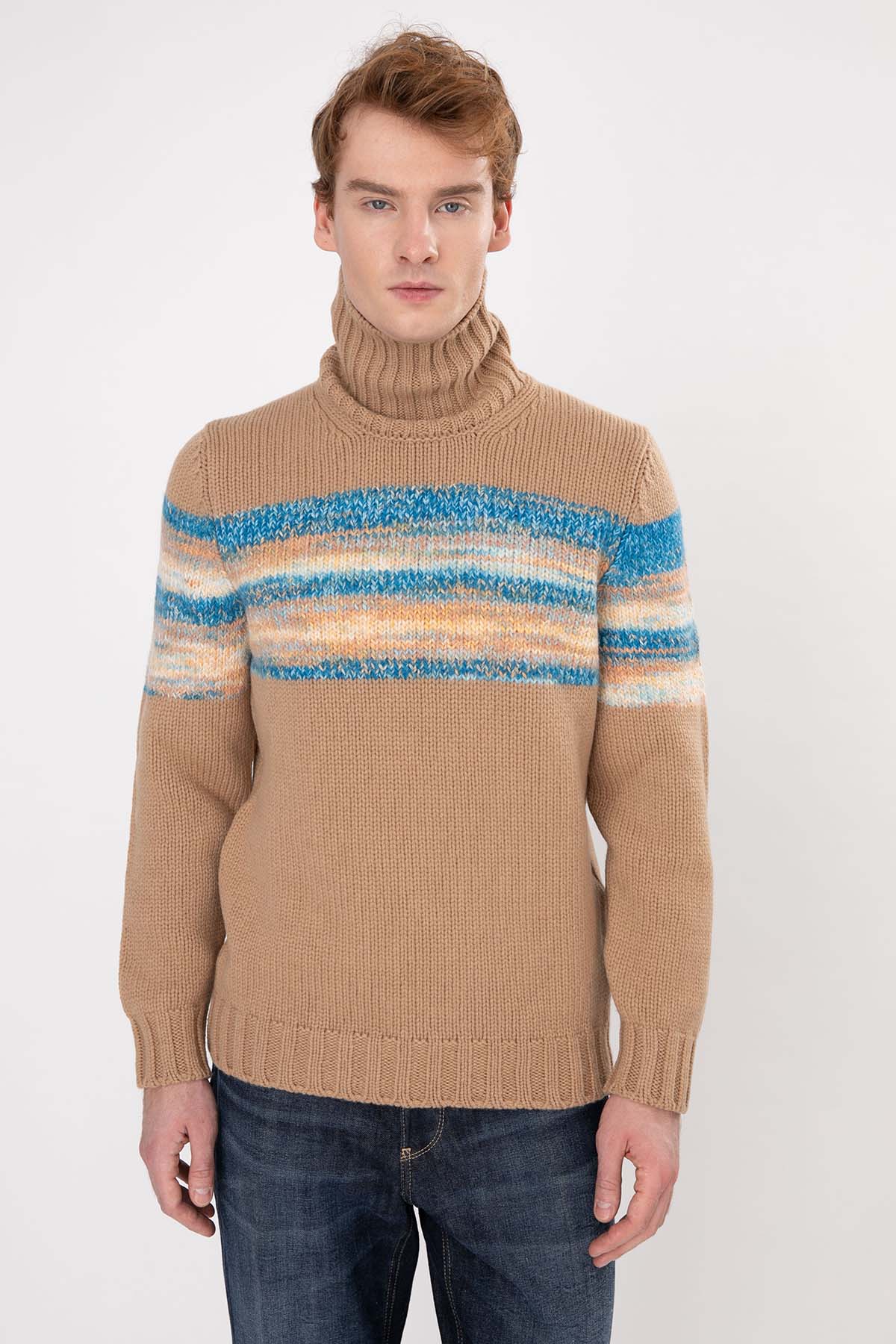 Gran Sasso Balıkçı Yaka Yün Örgü Triko