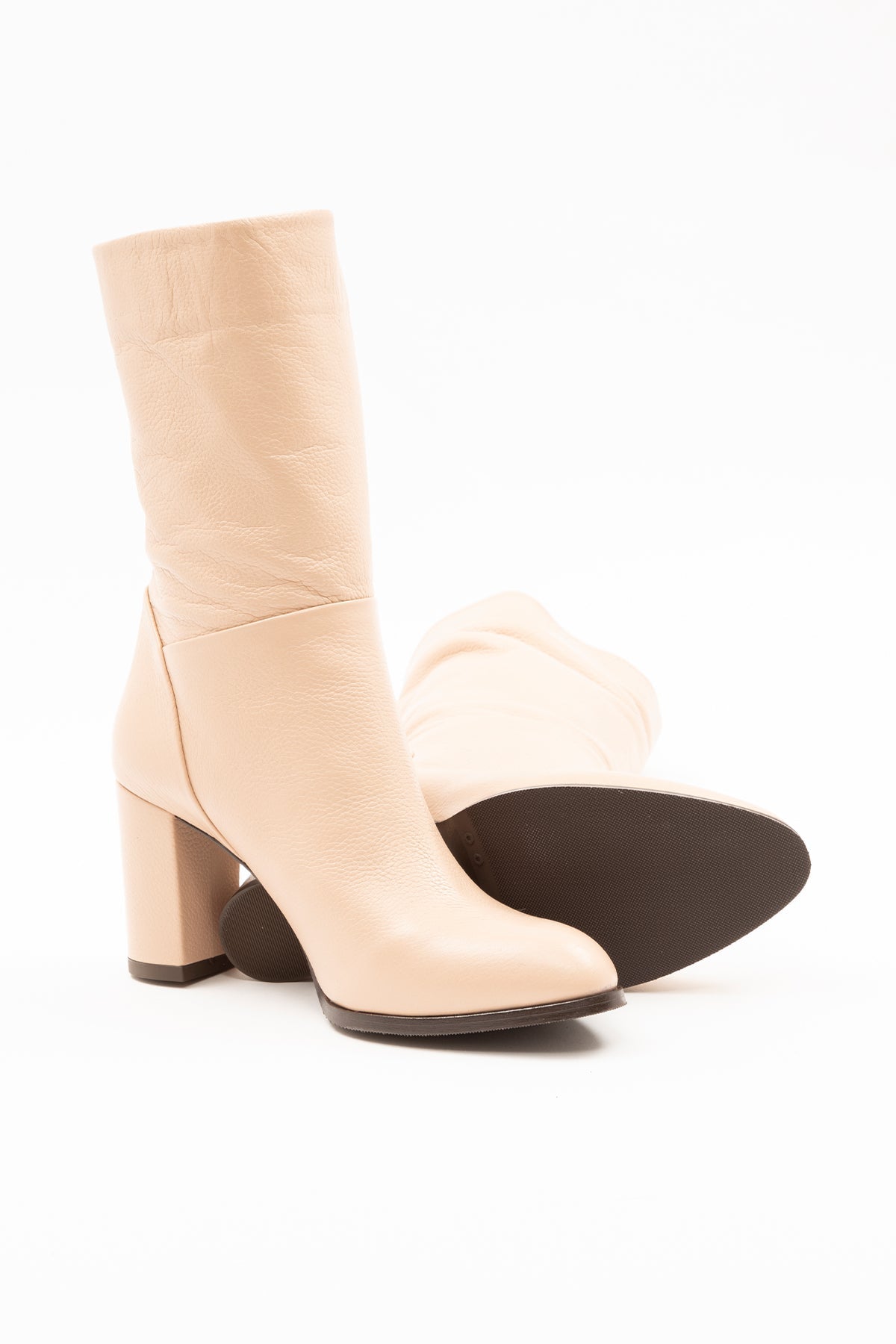 Albano Kalın Topuklu Deri Bot