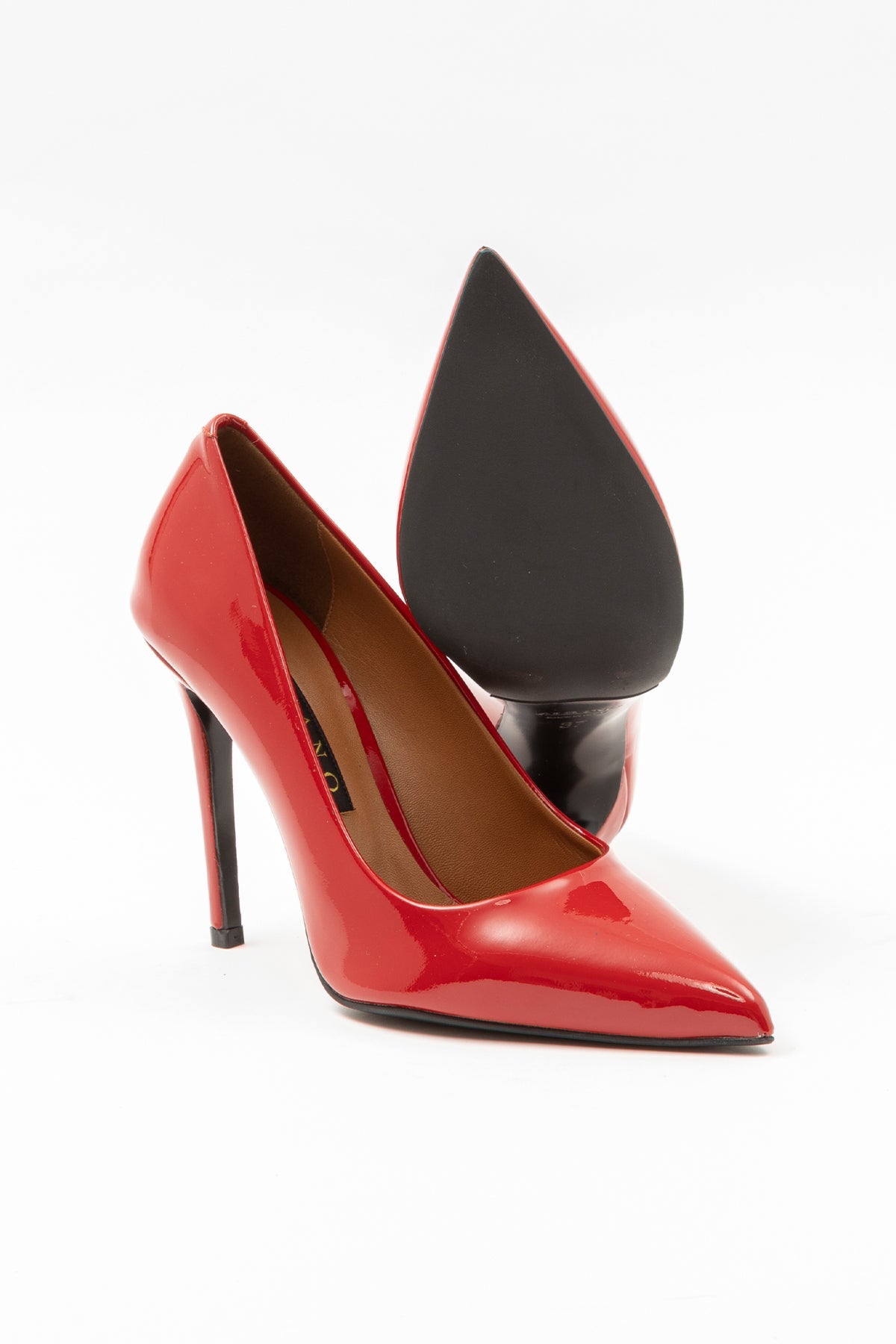 Albano Rugan Deri Stiletto Ayakkabı