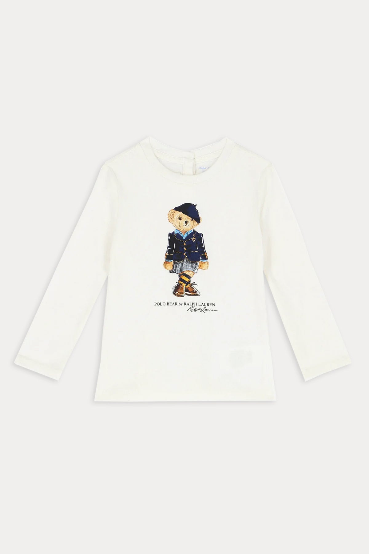 Polo Ralph Lauren Kids 24 Aylık Kız Bebek Polo Bear Uzun Kollu T-shirt-Libas Trendy Fashion Store