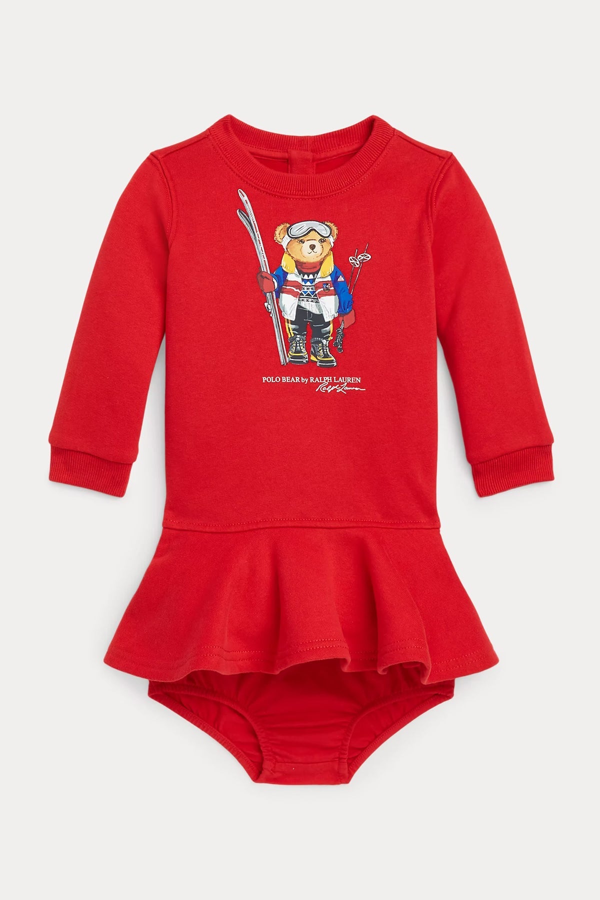 Polo Ralph Lauren Kids 12-24 Aylık Kız Bebek Polo Bear Sweatshirt Elbise