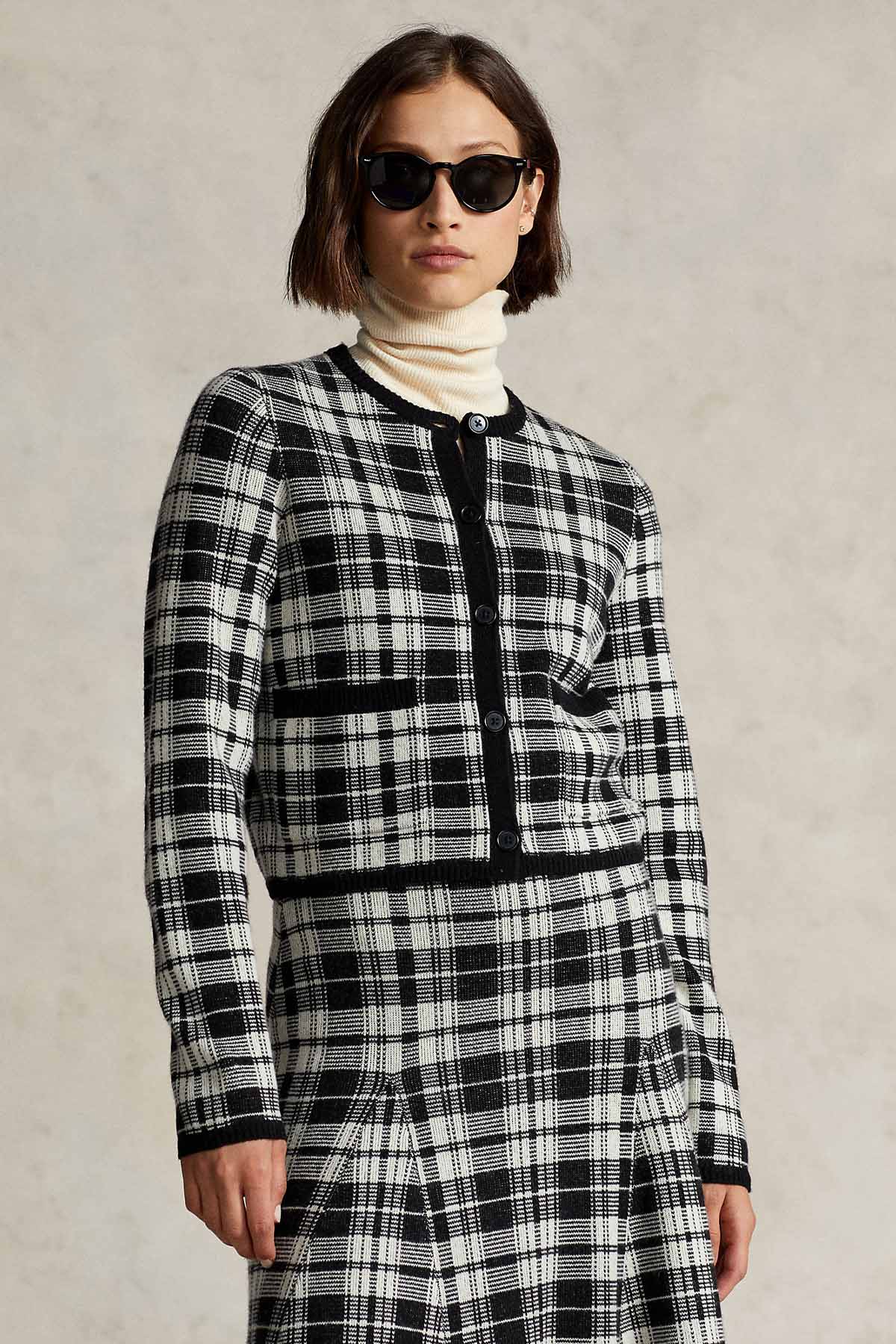 Polo Ralph Lauren Ekoseli Yün Triko Ceket