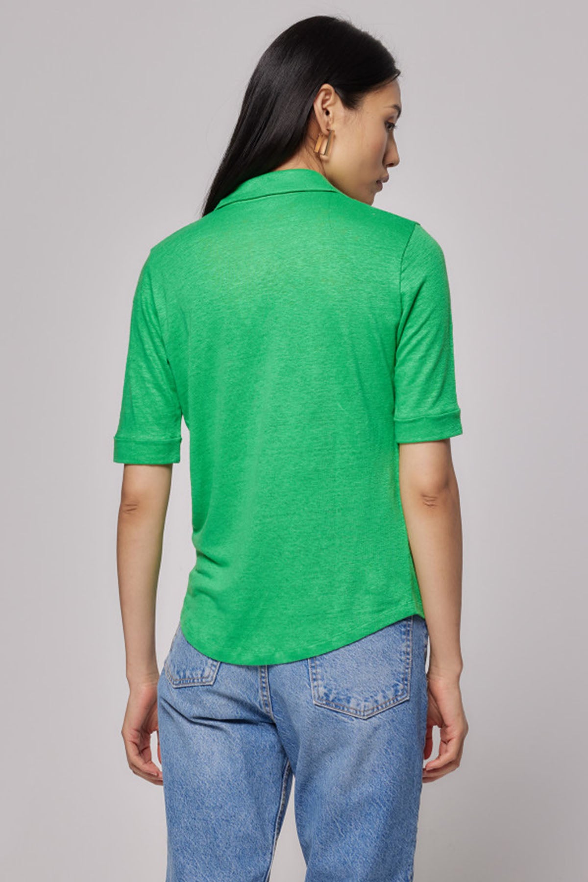 Majestic Cep Detaylı Streç Keten Gömlek-Libas Trendy Fashion Store