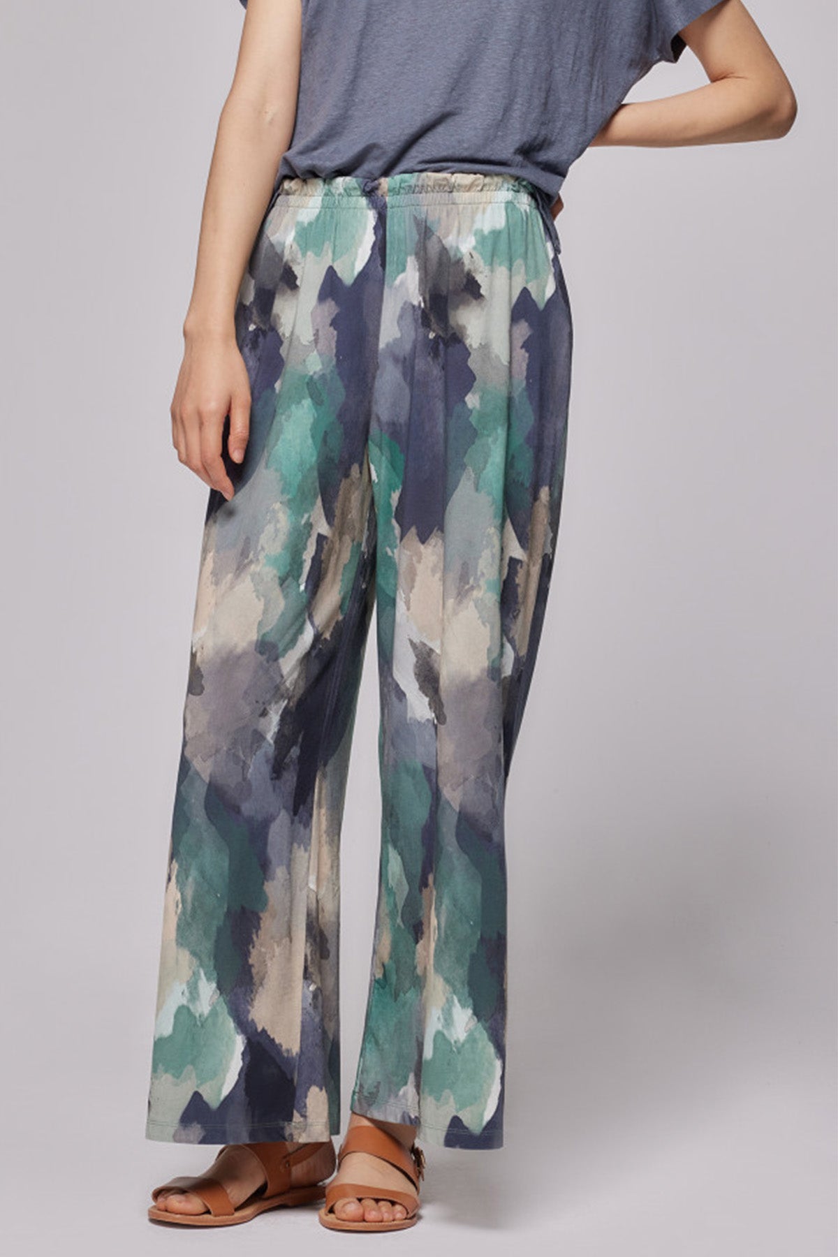 Majestic Beli Lastikli Streç Desenli Pantolon-Libas Trendy Fashion Store