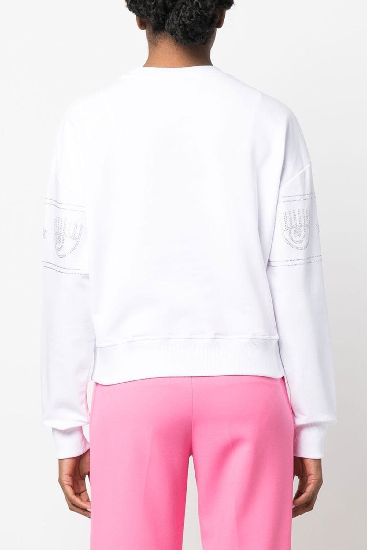 Chiara Ferragni Yuvarlak Yaka Göz Logolu Sweatshirt