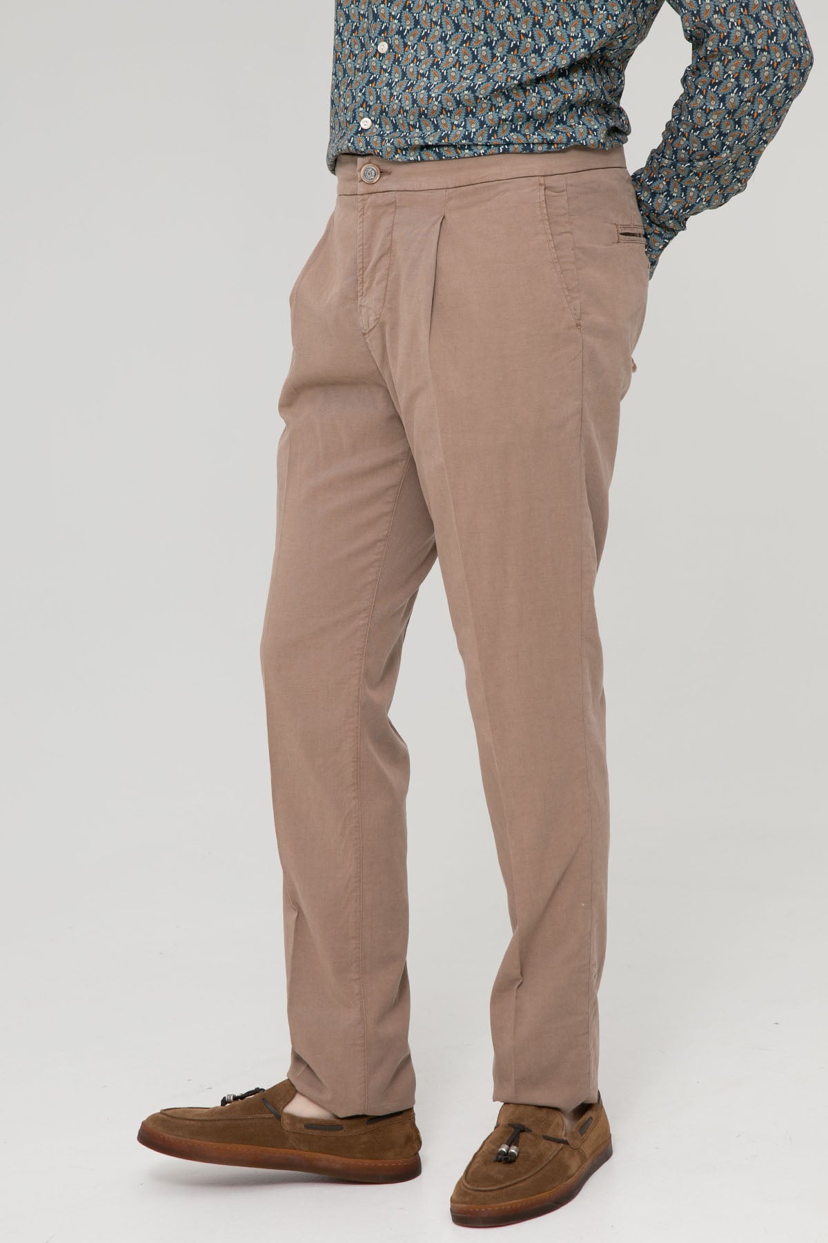 Richard J. Brown Caprera Slim Regular Fit Pileli Pantolon-Libas Trendy Fashion Store