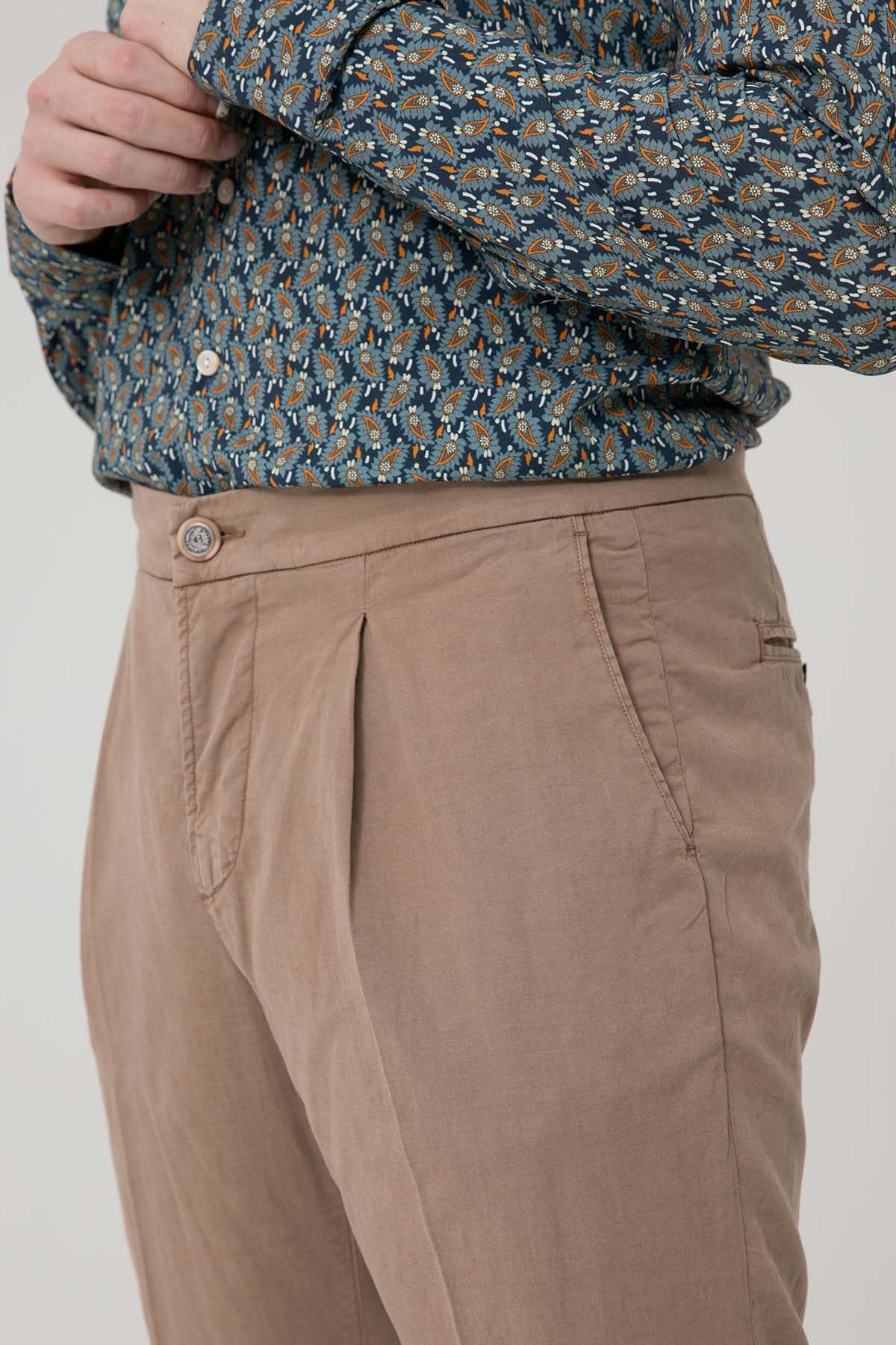 Richard J. Brown Caprera Slim Regular Fit Pileli Pantolon-Libas Trendy Fashion Store