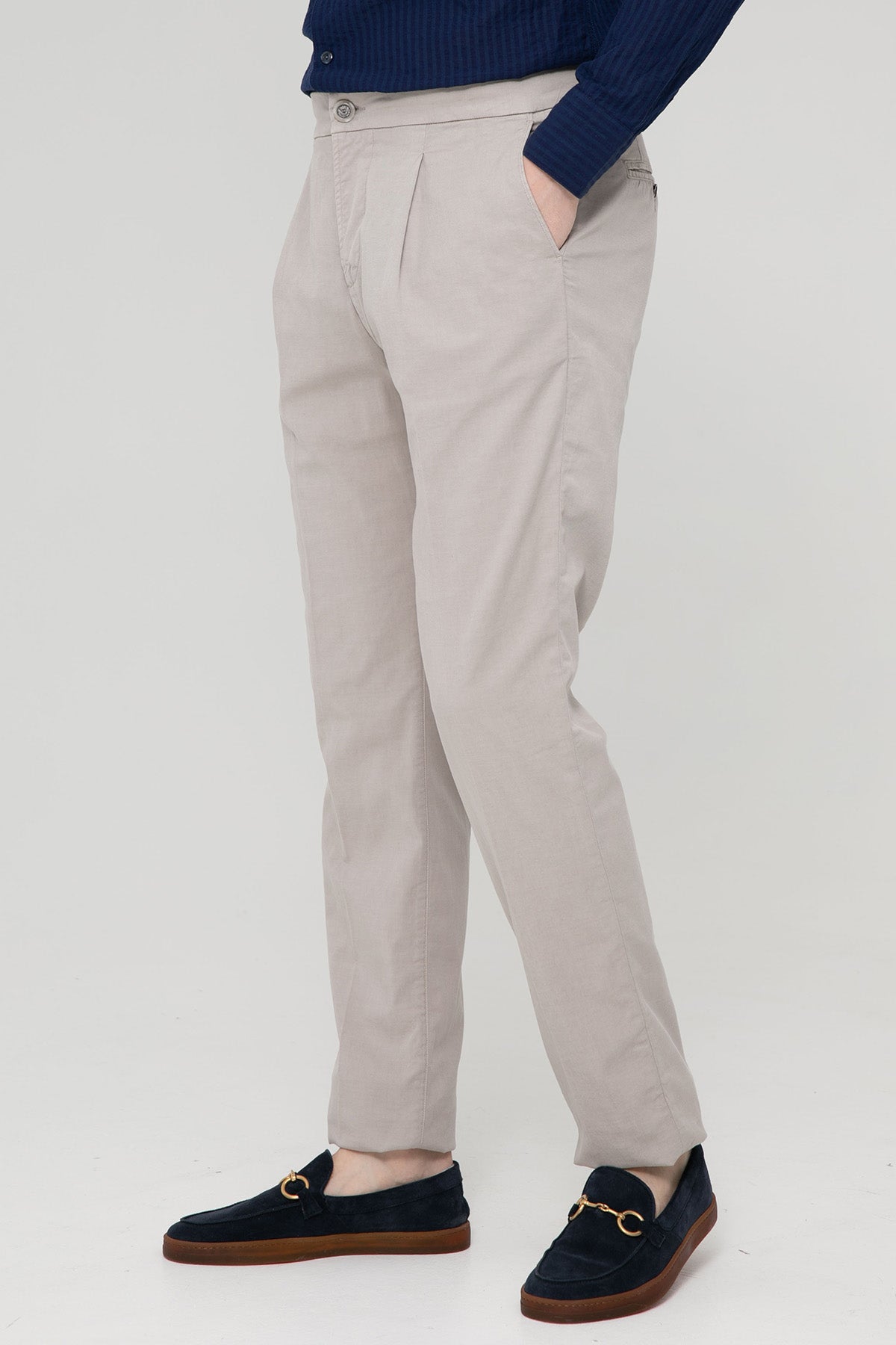 Richard J. Brown Caprera Slim Regular Fit Pileli Pantolon-Libas Trendy Fashion Store