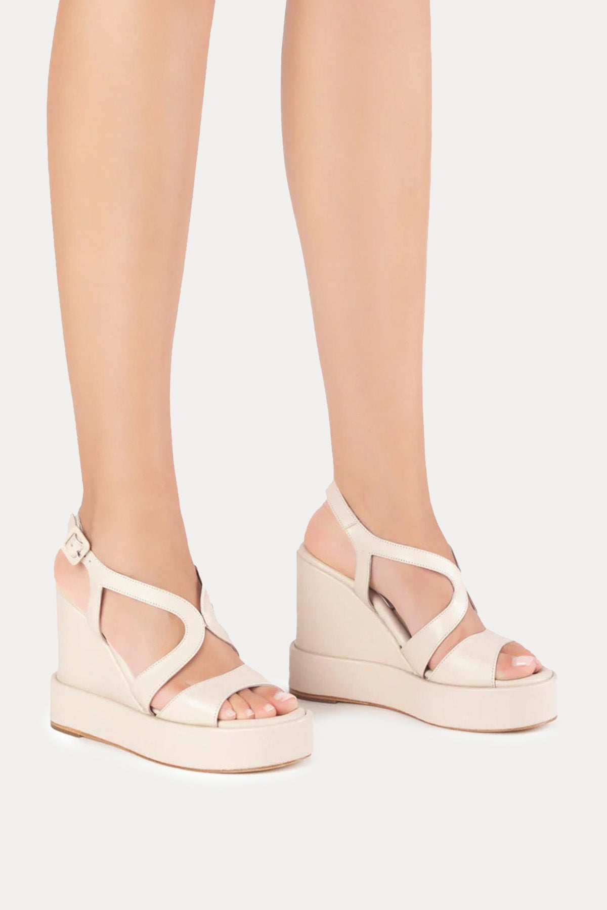 Paloma Barcelo Eider Platform Tabanlı Deri Sandalet
