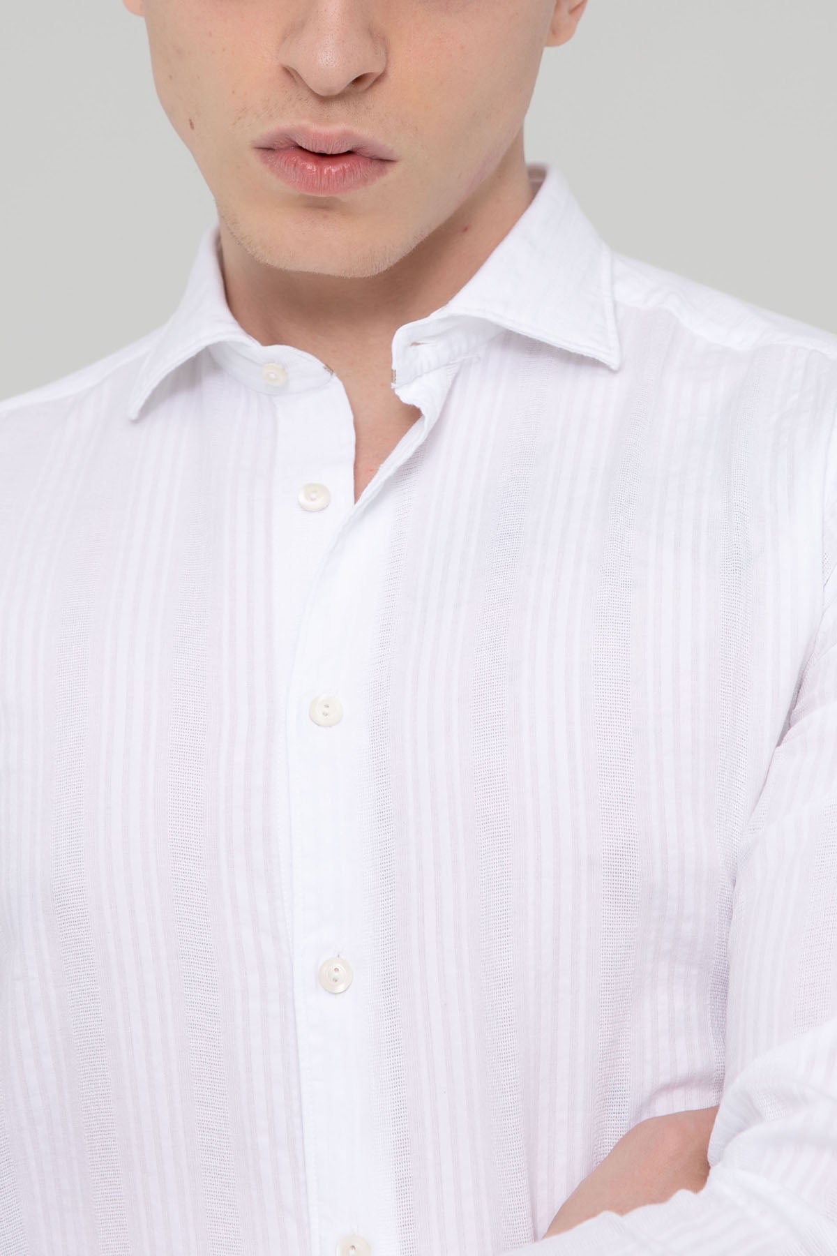 Tintoria Mattei İtalyan Yaka Slim Fit Gömlek-Libas Trendy Fashion Store