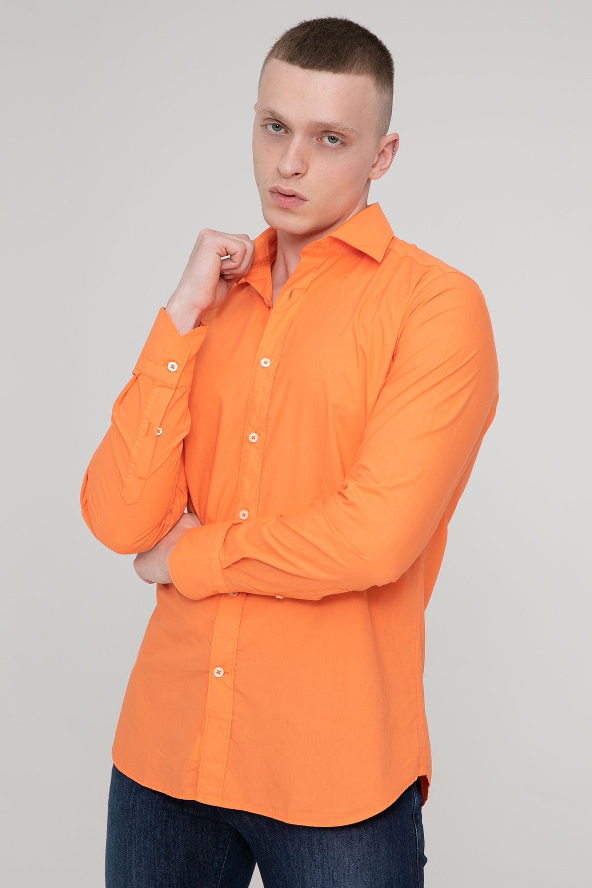 Tintoria Mattei Regular Fit İtalyan Yaka Gömlek-Libas Trendy Fashion Store