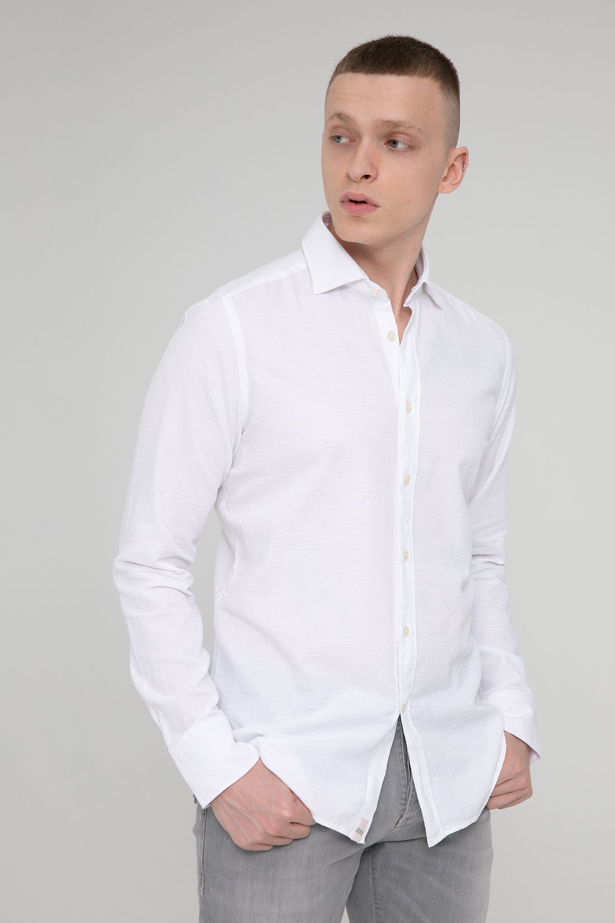 Tintoria Mattei Regular Fit İtalyan Yaka Yıkamalı Gömlek-Libas Trendy Fashion Store