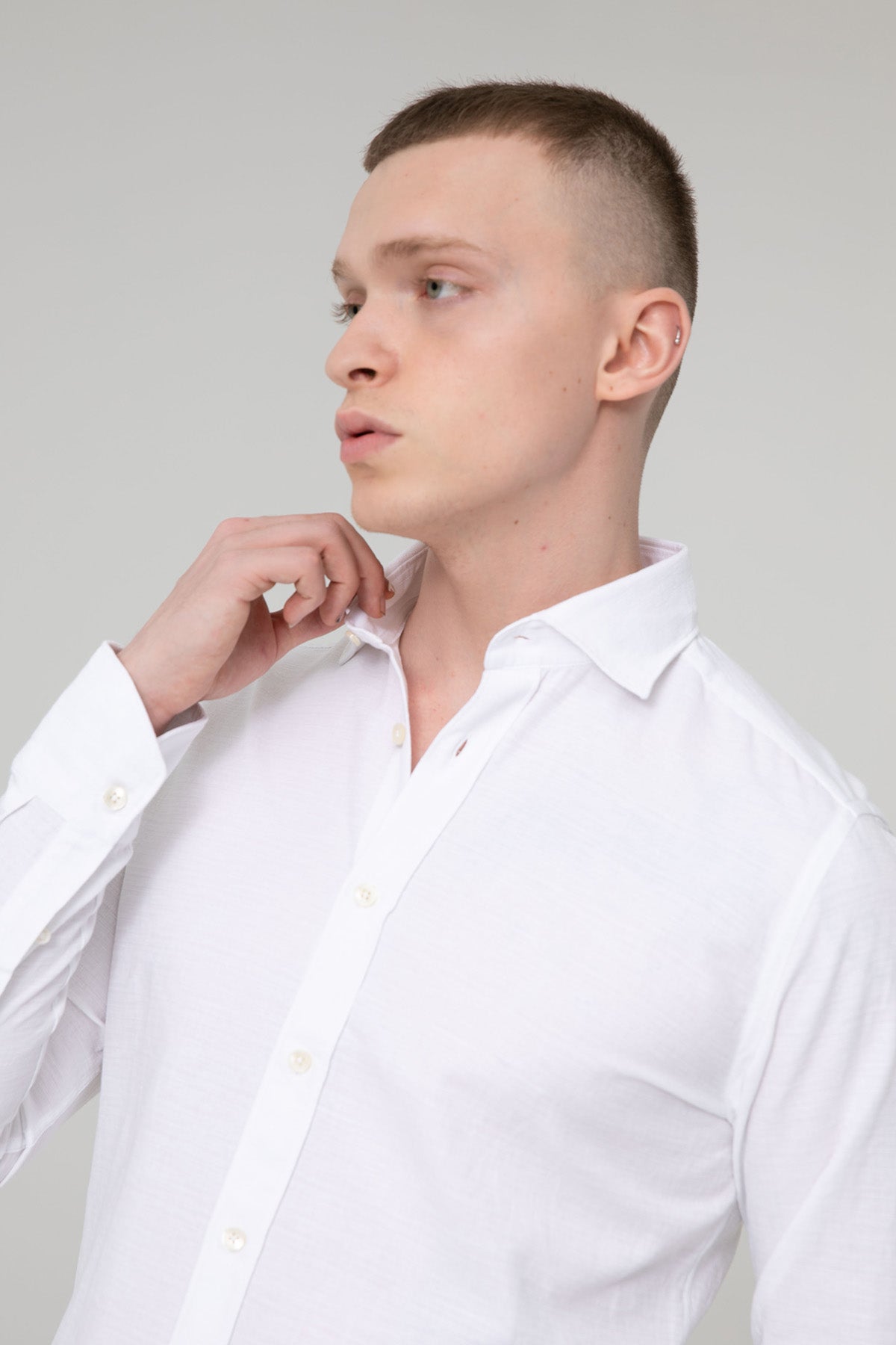 Tintoria Mattei Regular Fit İtalyan Yaka Yıkamalı Gömlek-Libas Trendy Fashion Store