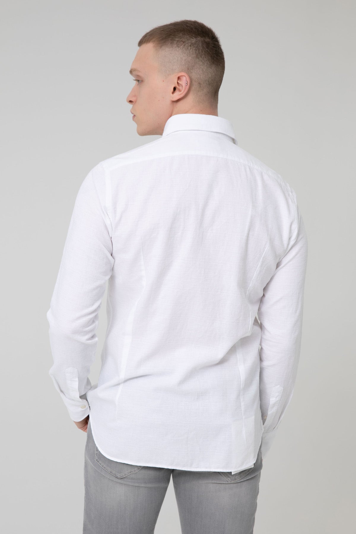 Tintoria Mattei Regular Fit İtalyan Yaka Yıkamalı Gömlek-Libas Trendy Fashion Store