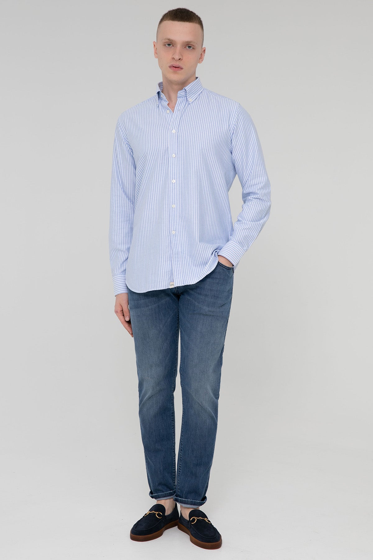 Tintoria Mattei Regular Fit Çizgili Gömlek-Libas Trendy Fashion Store