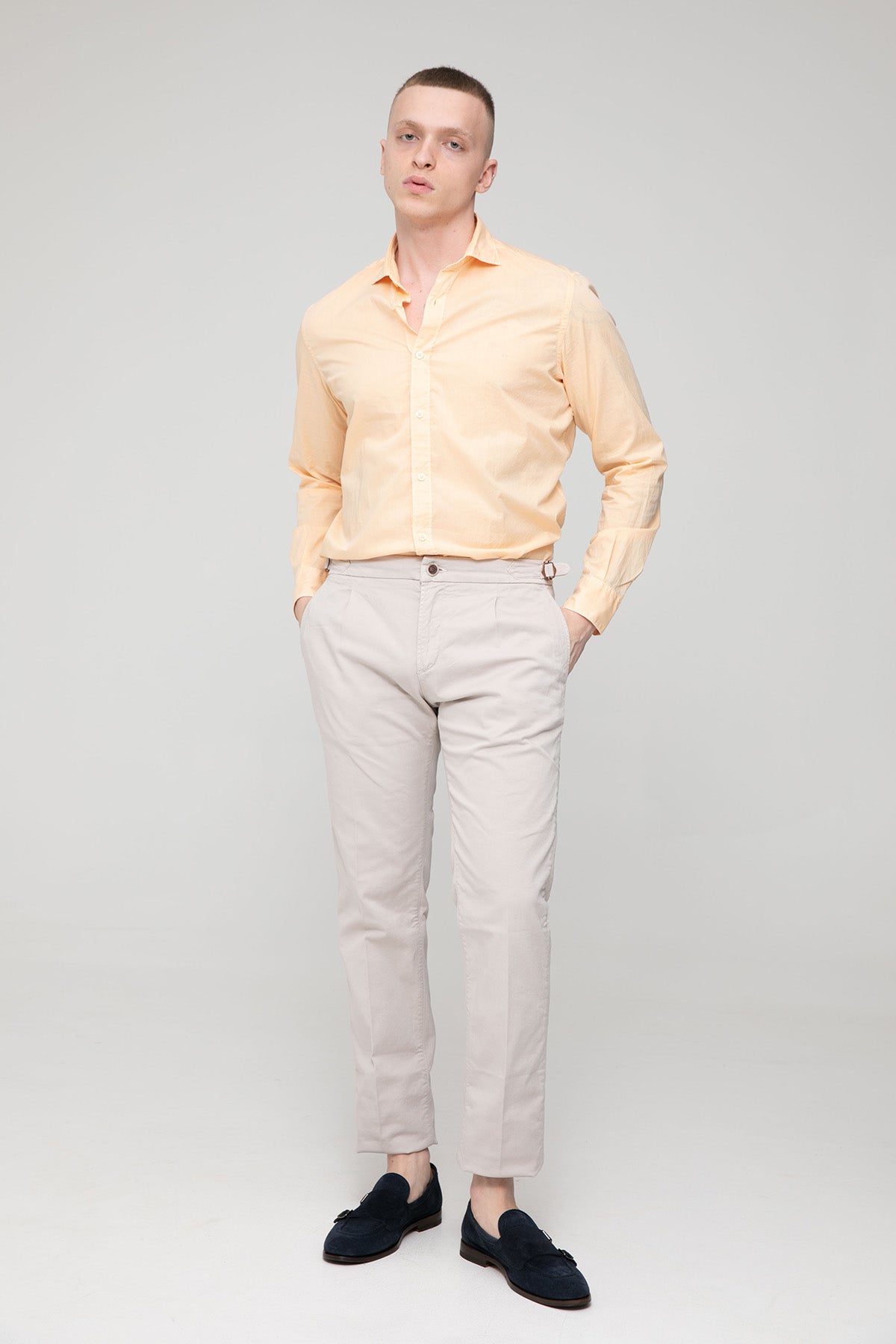 Fradi Yıkamalı İtalyan Yaka Gömlek