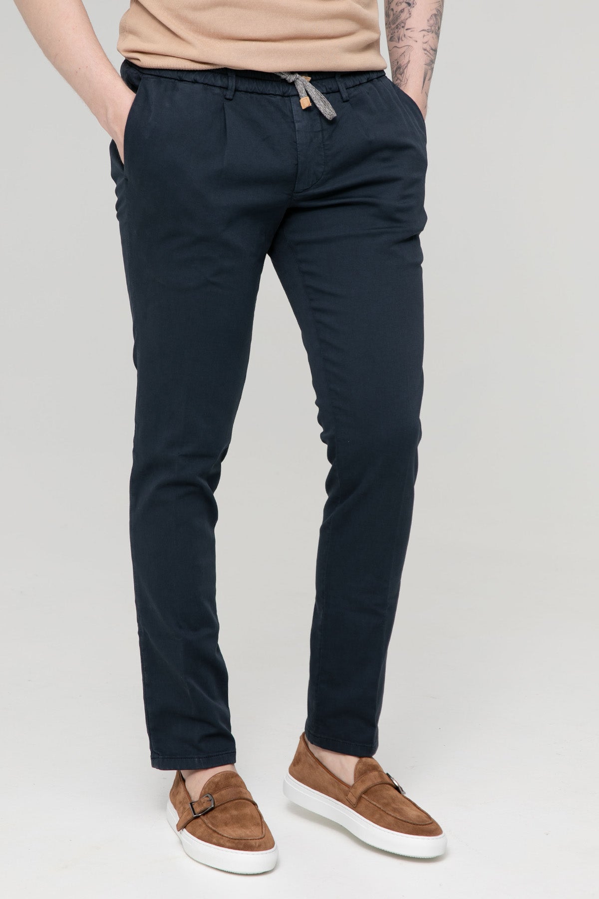 Fradi Beli Lastikli Tek Pile Yandan Cepli Pantolon