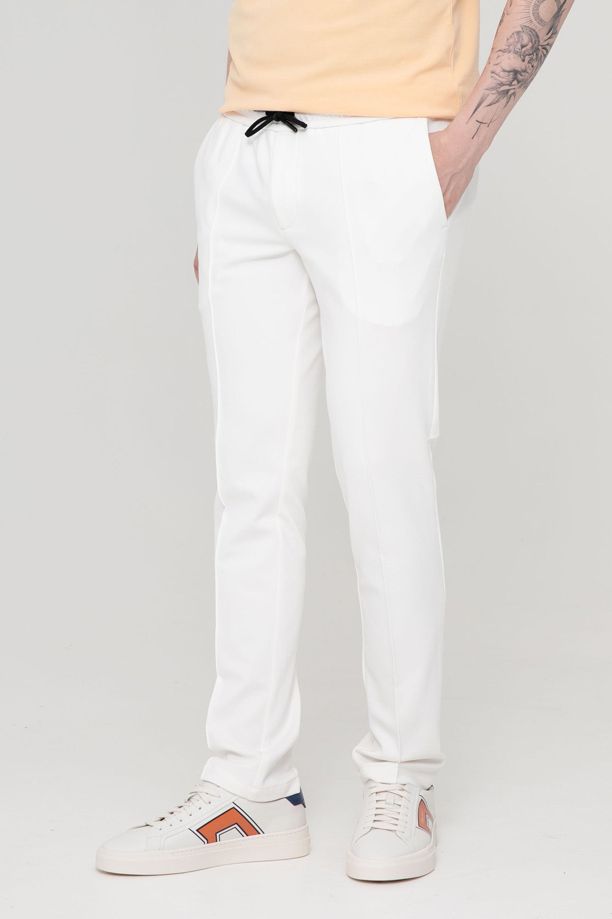 Fradi Beli Lastikli Streç Jogger Pantolon
